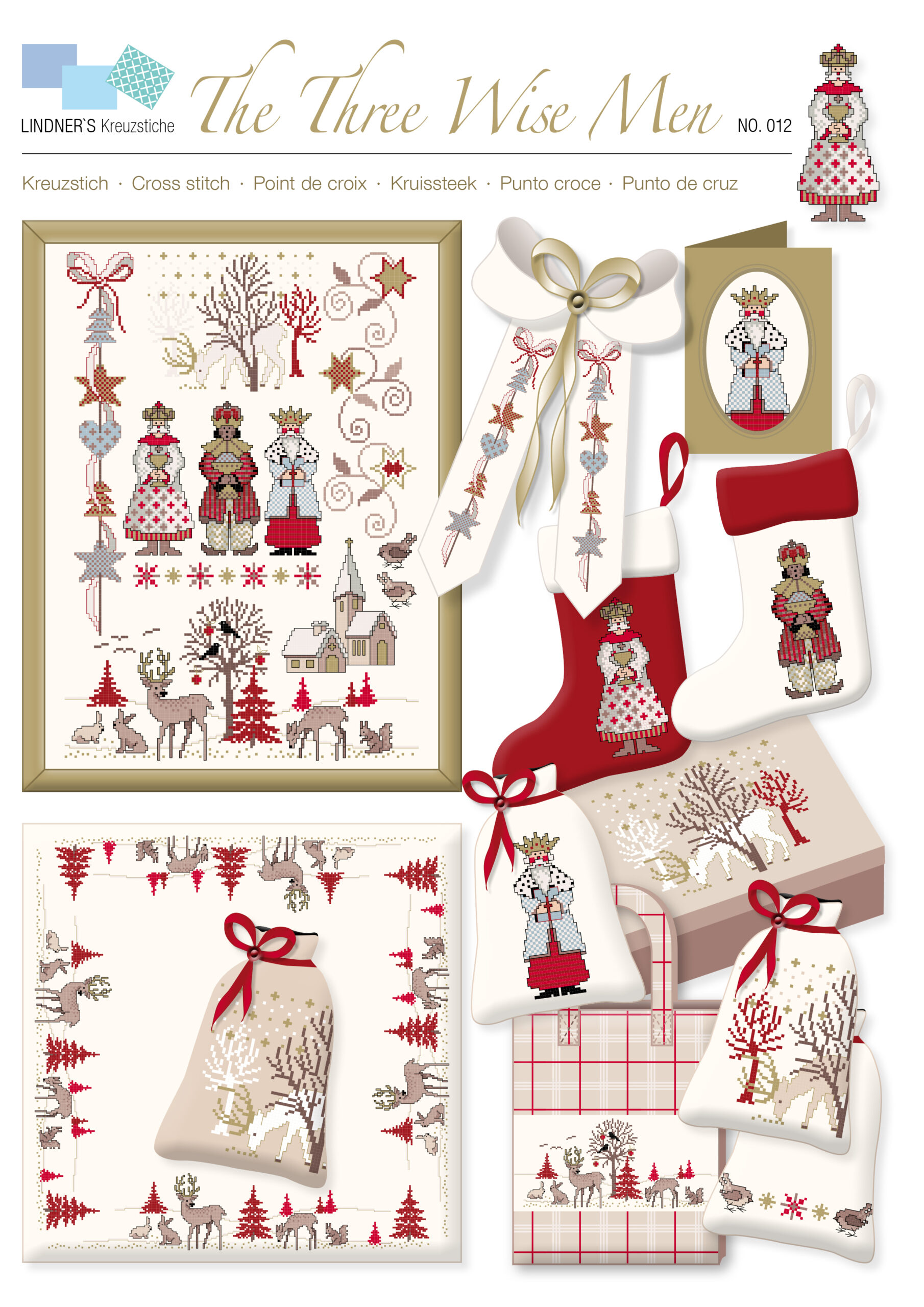 Lindners Cross Stitch Chart ePattern The Three Wise Men No. 012