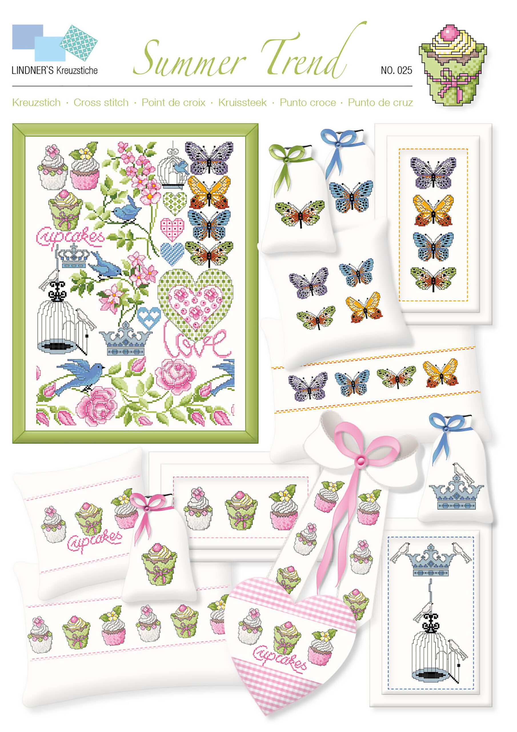 Lindners Cross Stitch Chart Summer Trend ePattern