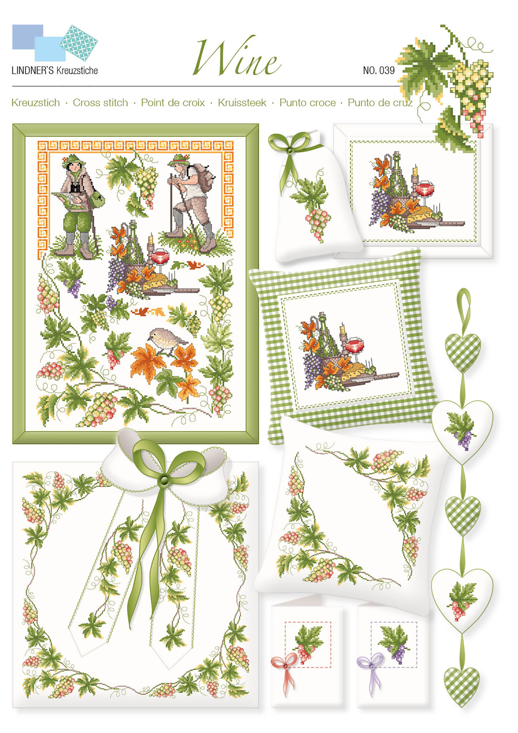 Lindners Cross Stitch Chart Wine ePattern