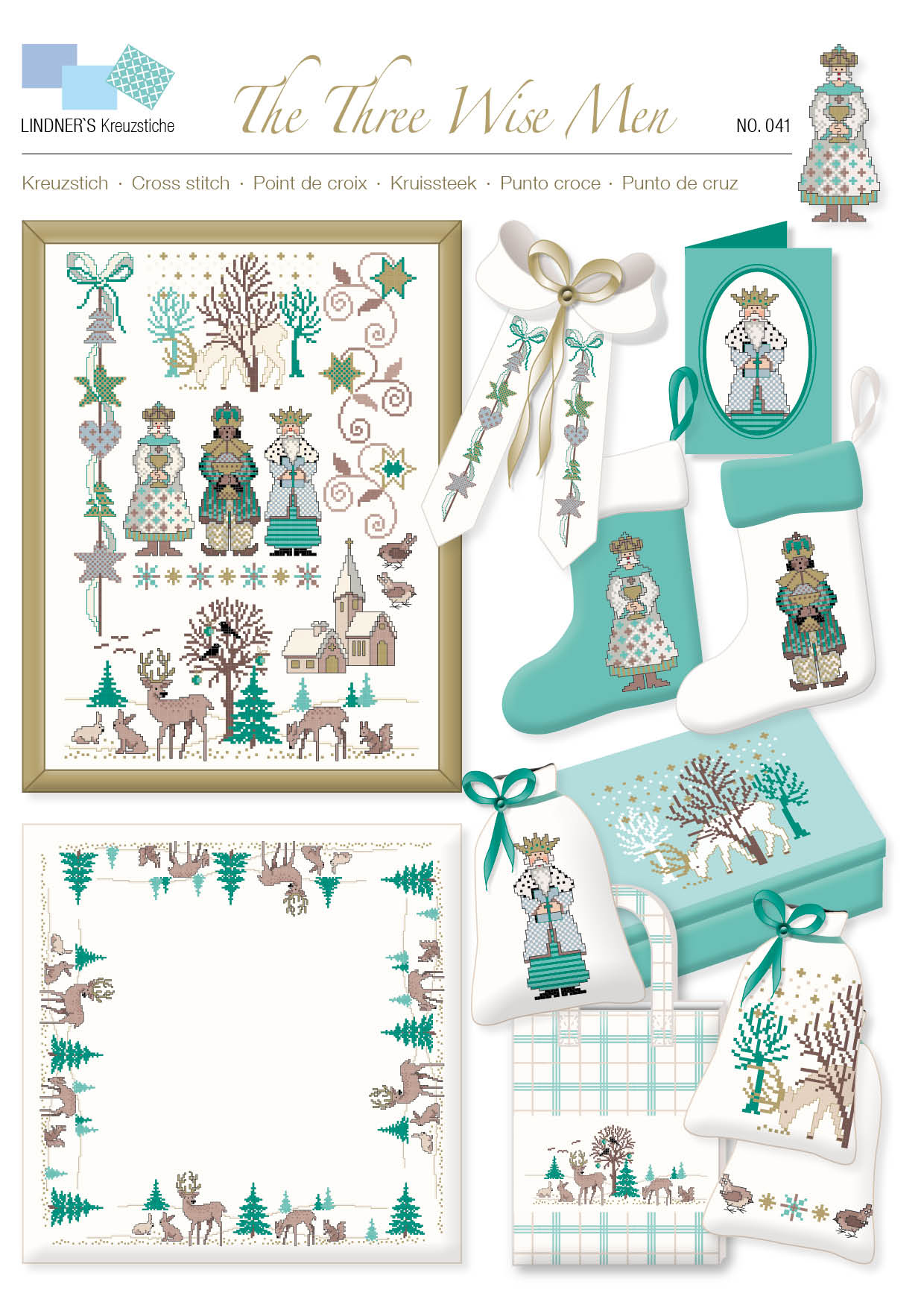 Lindners Cross Stitch Chart ePattern The Three Wise Men No. 041