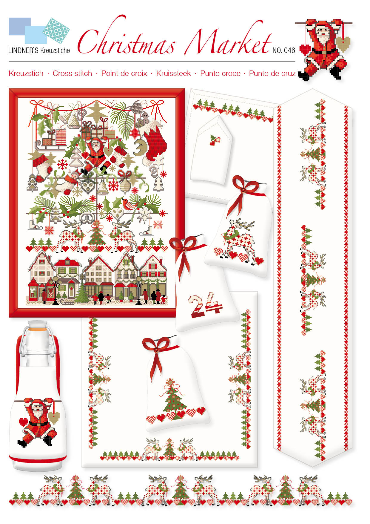 Lindners Cross Stitch Chart Christmas Market ePattern