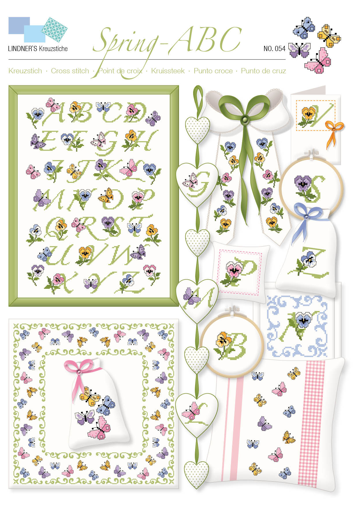 Lindners Cross Stitch Chart Spring ABC ePattern