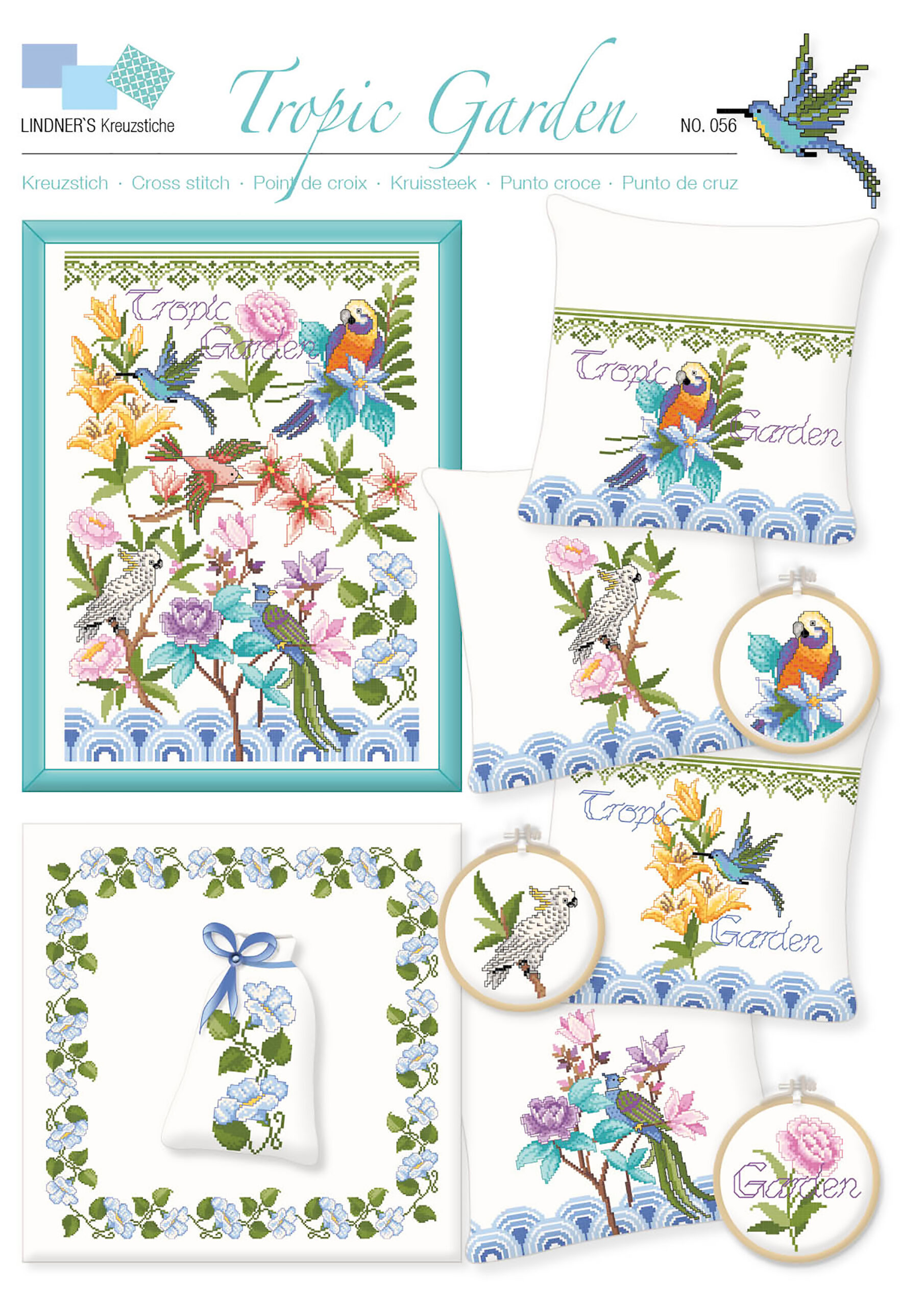 Lindners Cross Stitch Chart Tropic Garden ePattern