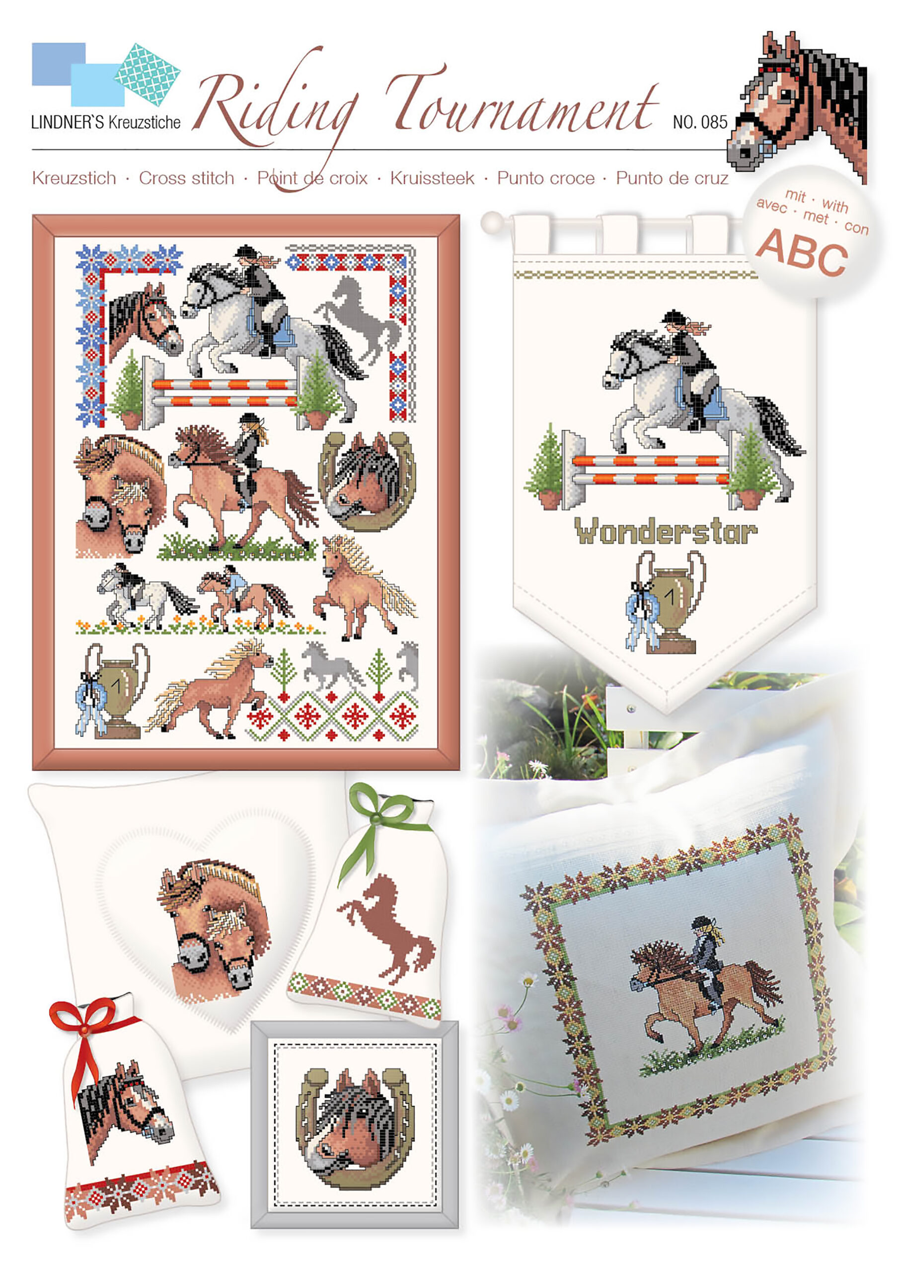 Lindners Cross Stitch Chart Riding Tournament ePattern