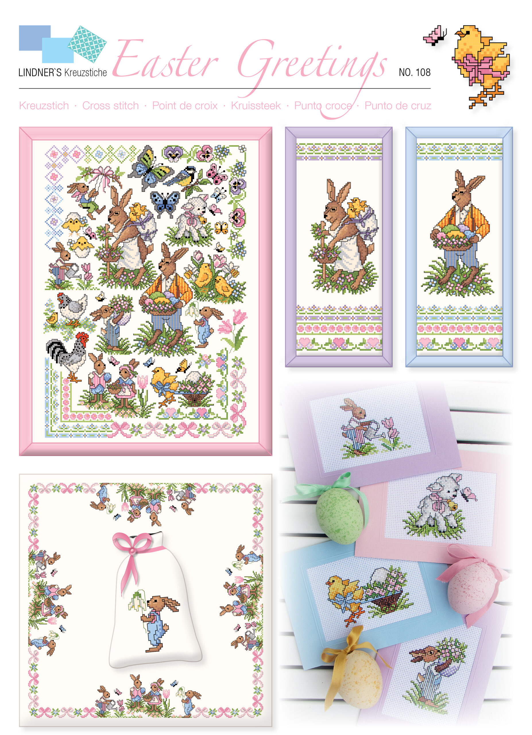 Lindners Cross Stitch Chart Easter Greetings ePattern