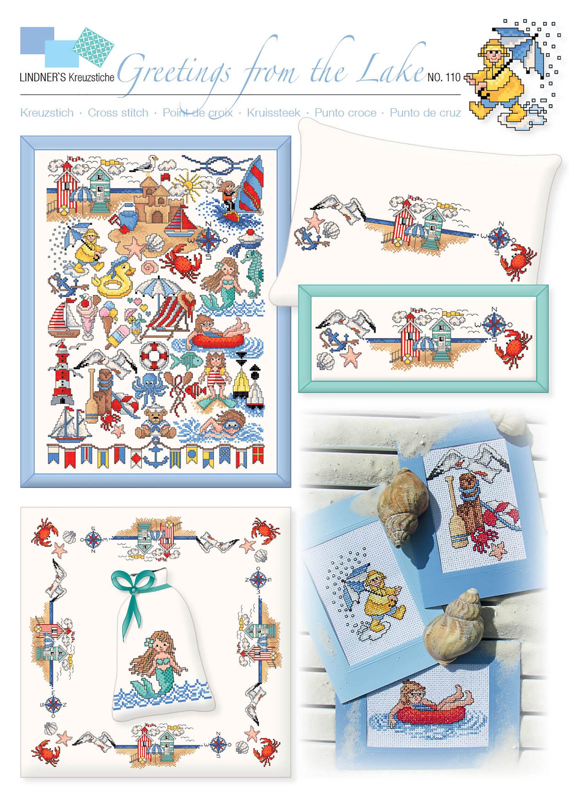 Lindners Cross Stitch Chart Greetings From The Lake ePattern