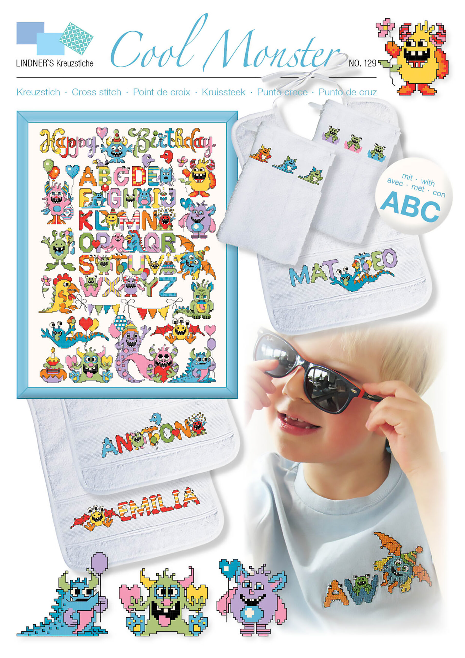 Lindners Cross Stitch Chart Cool Monster ePattern