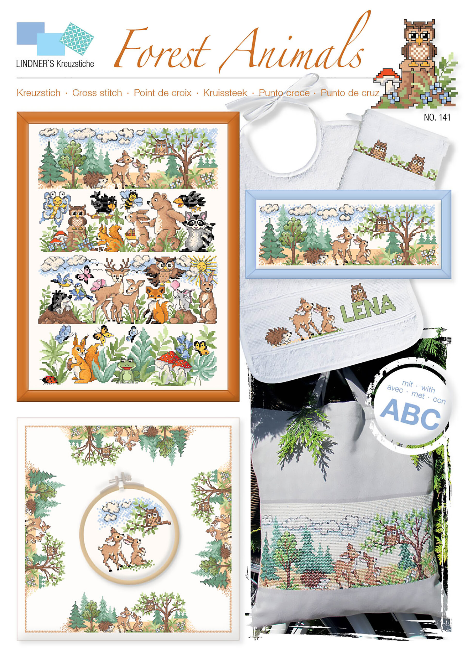 Lindners Cross Stitch Chart Forest Animals ePattern