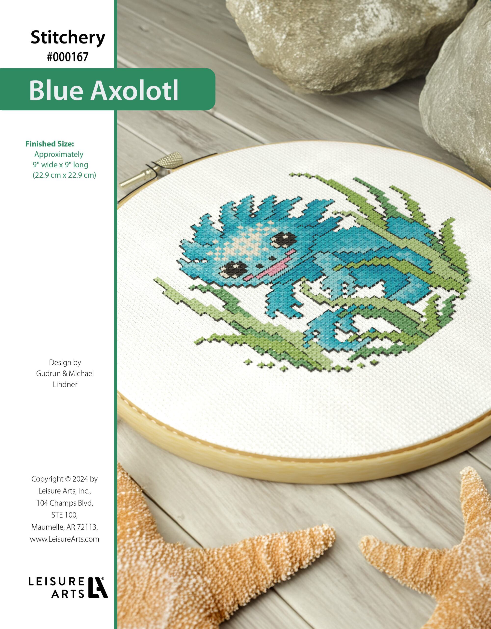 Leisure Arts ePattern XStitch Axolotl Blue