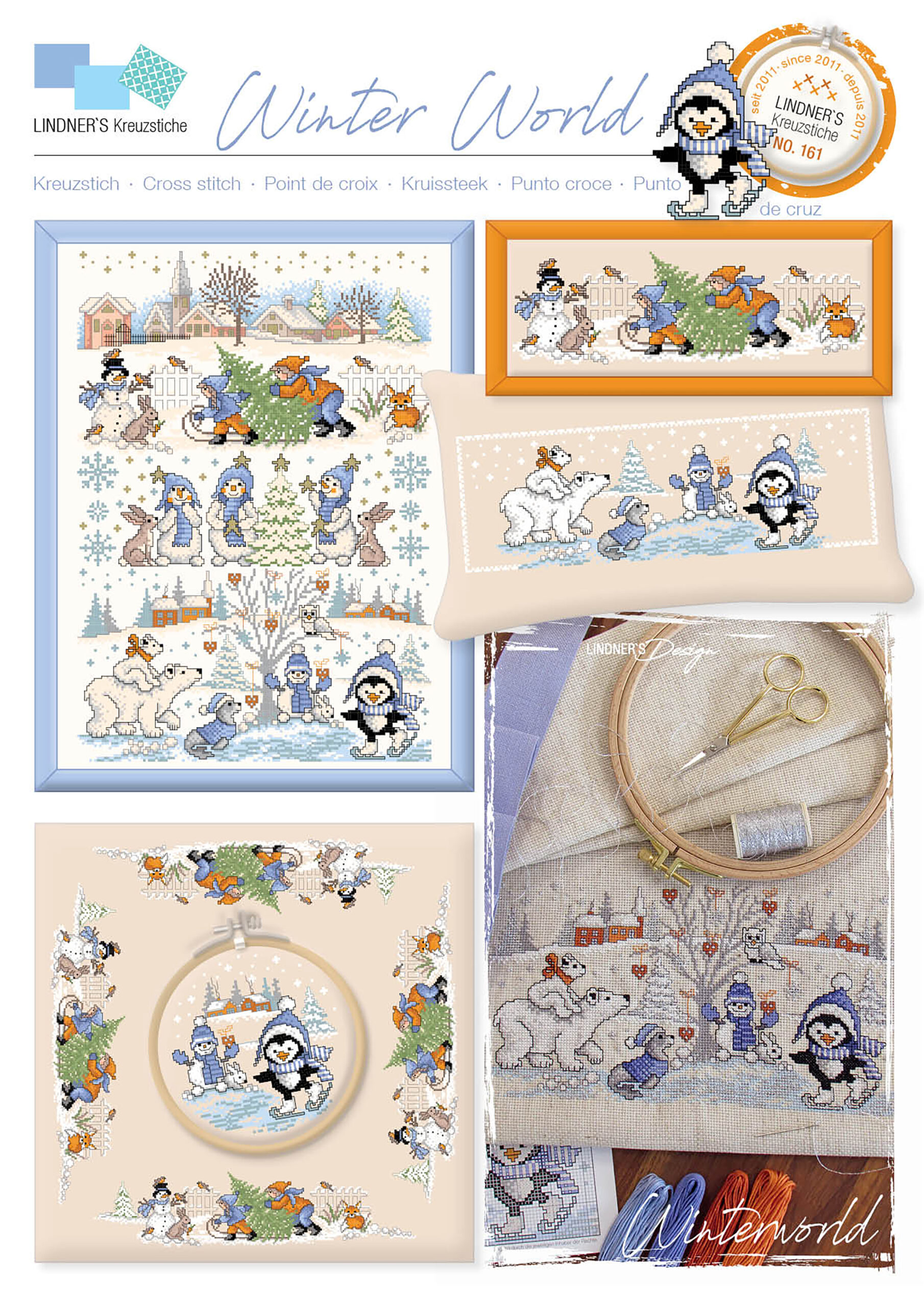 Leisure Arts ePattern Lindners Cross Stitch Winter World