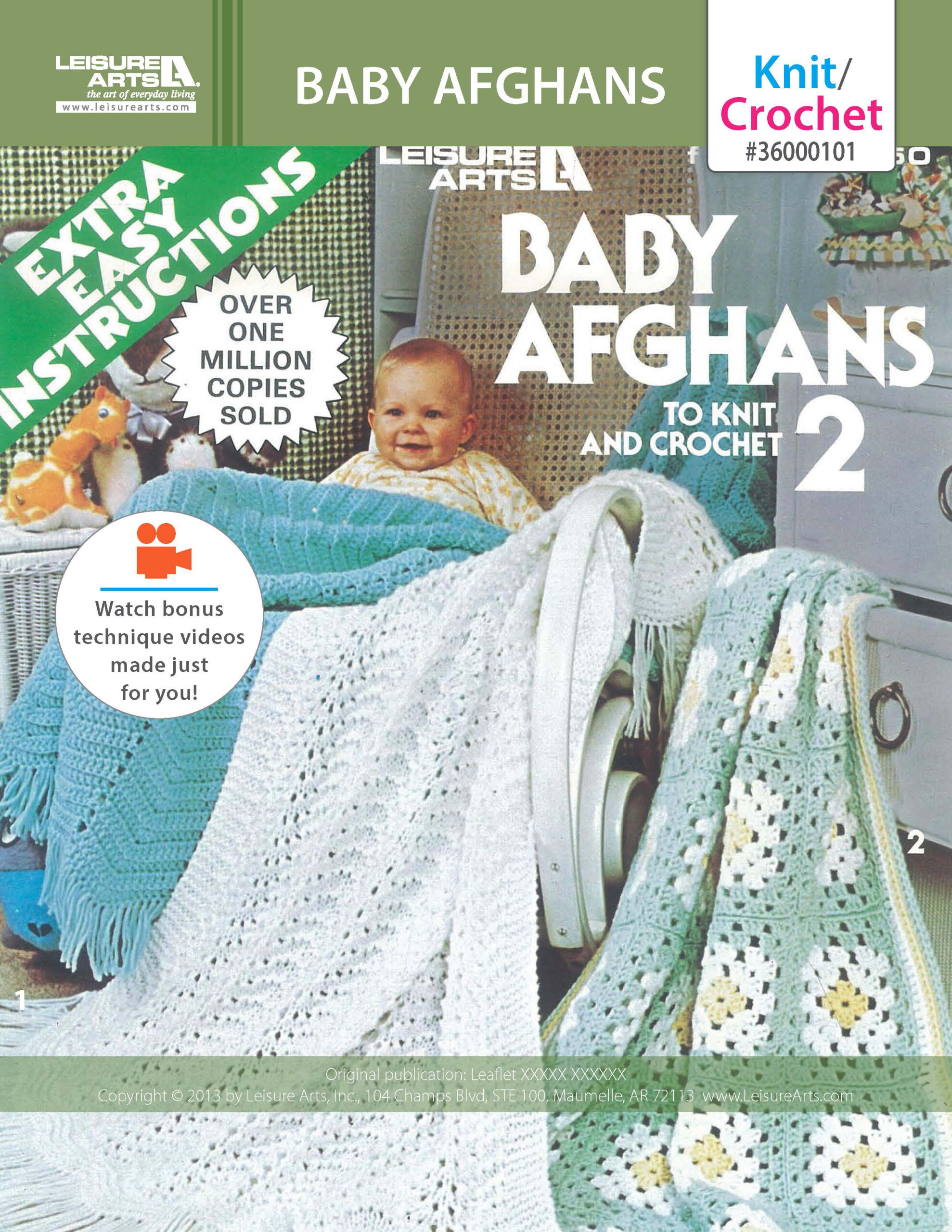 Leisure Arts Books Baby Afghans To Knit And Crochet 2 eBook