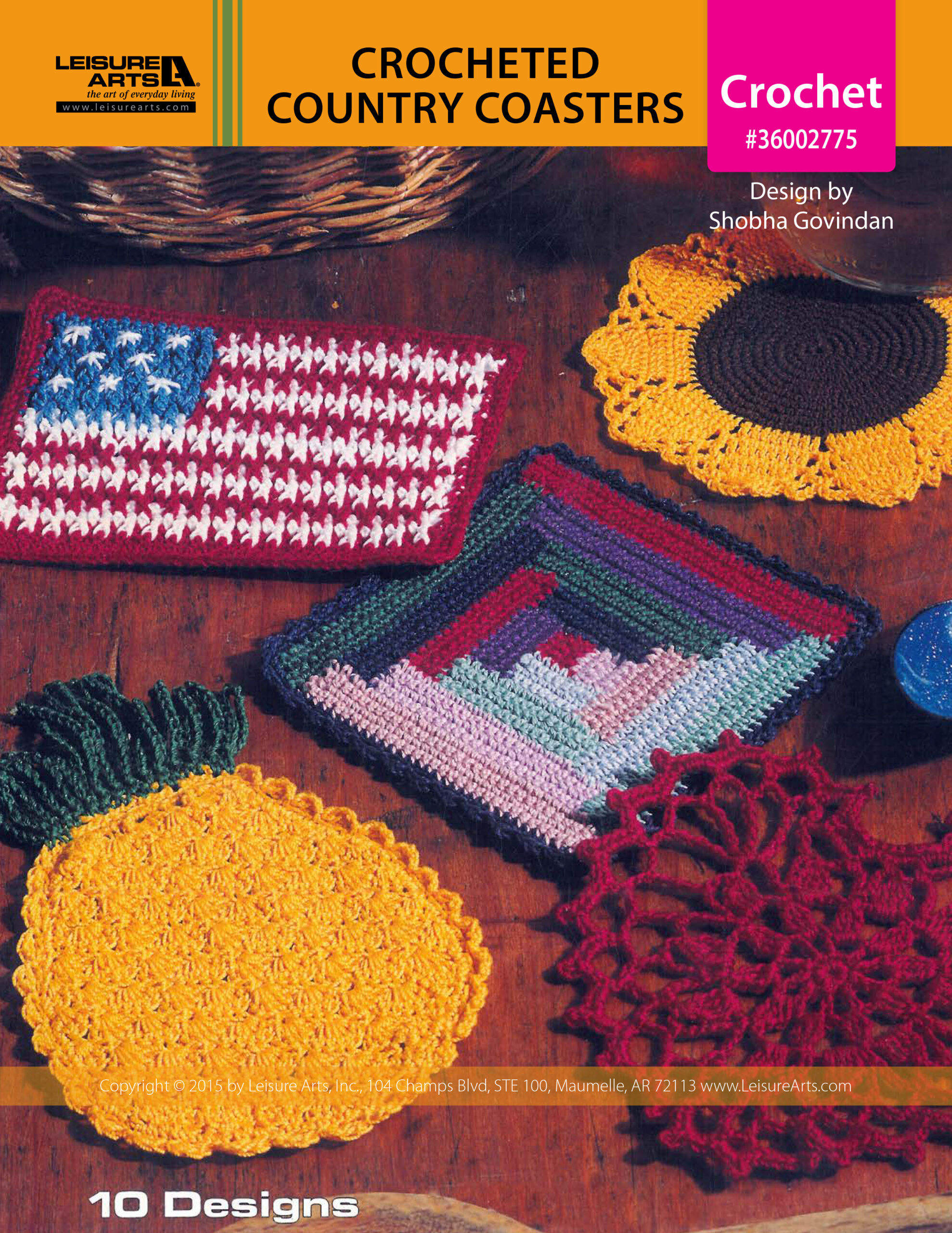 Leisure Arts Crocheted Country Coasters eBook