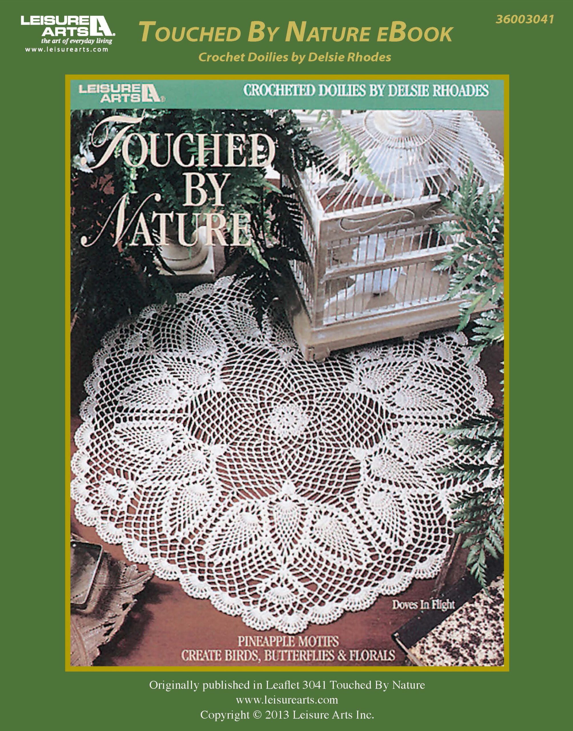 Leisure Arts Books Touched By Nature Crochet Doilies eBook