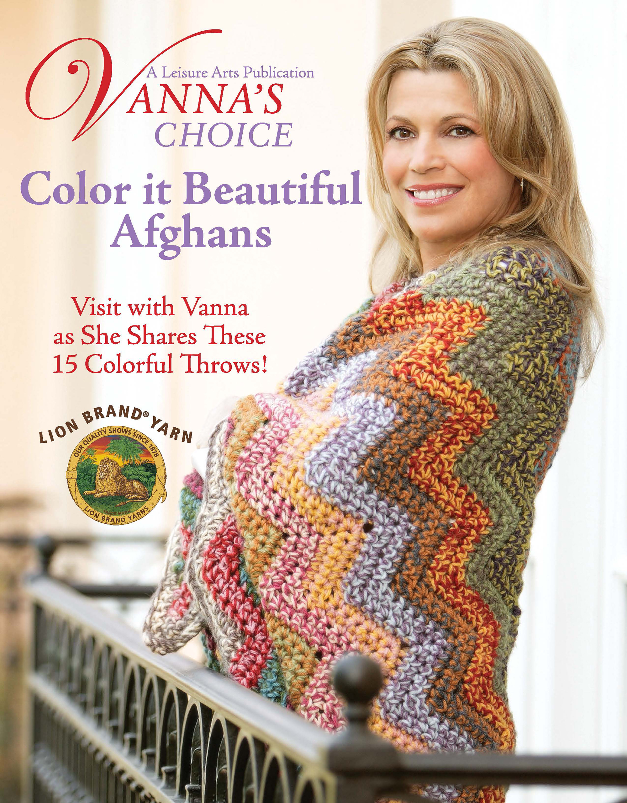 Leisure Arts Vannas Choice Color It Beautiful Afghan Crochet Book