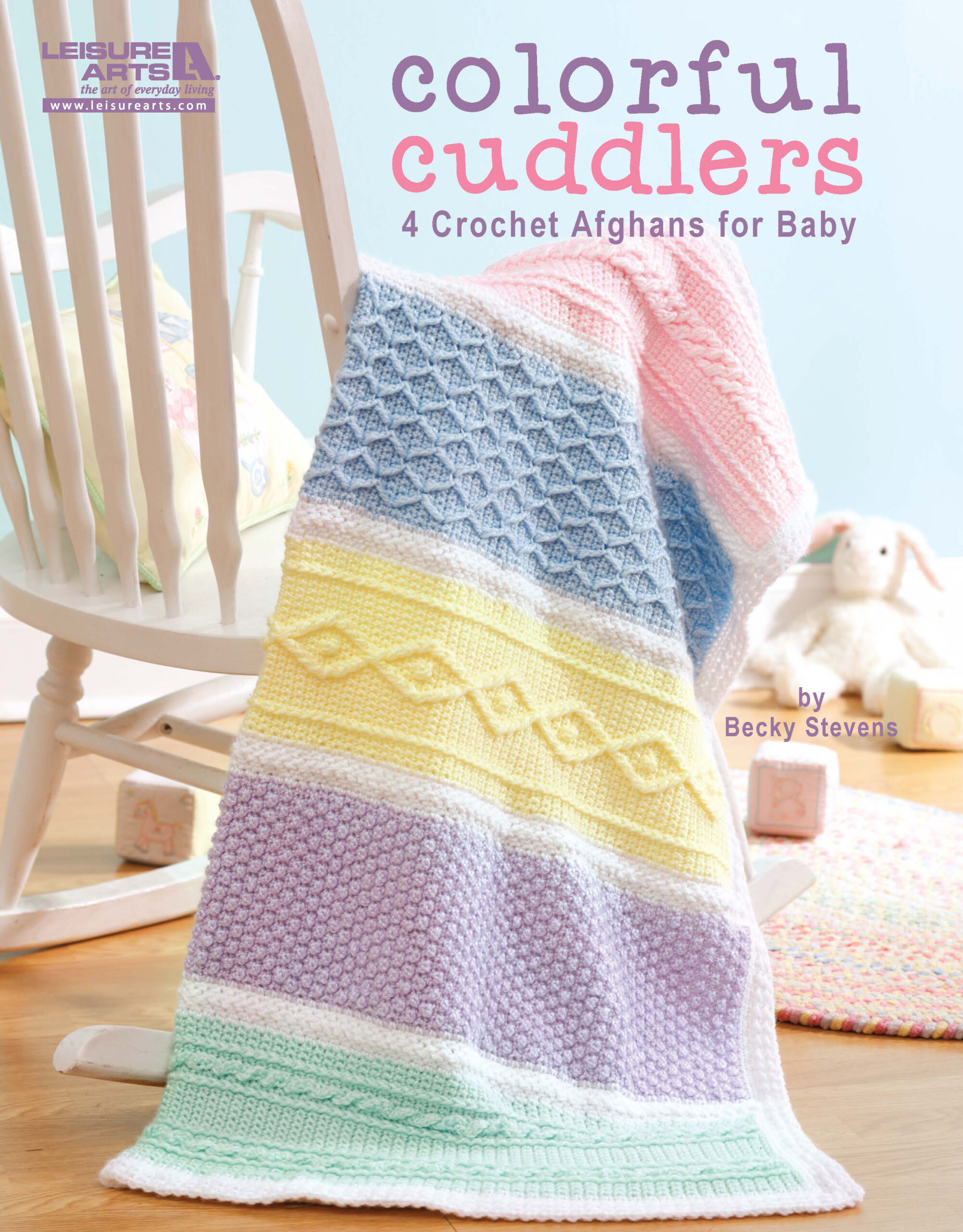 Leisure Arts Colorful Cuddlers Afghan Crochet eBook