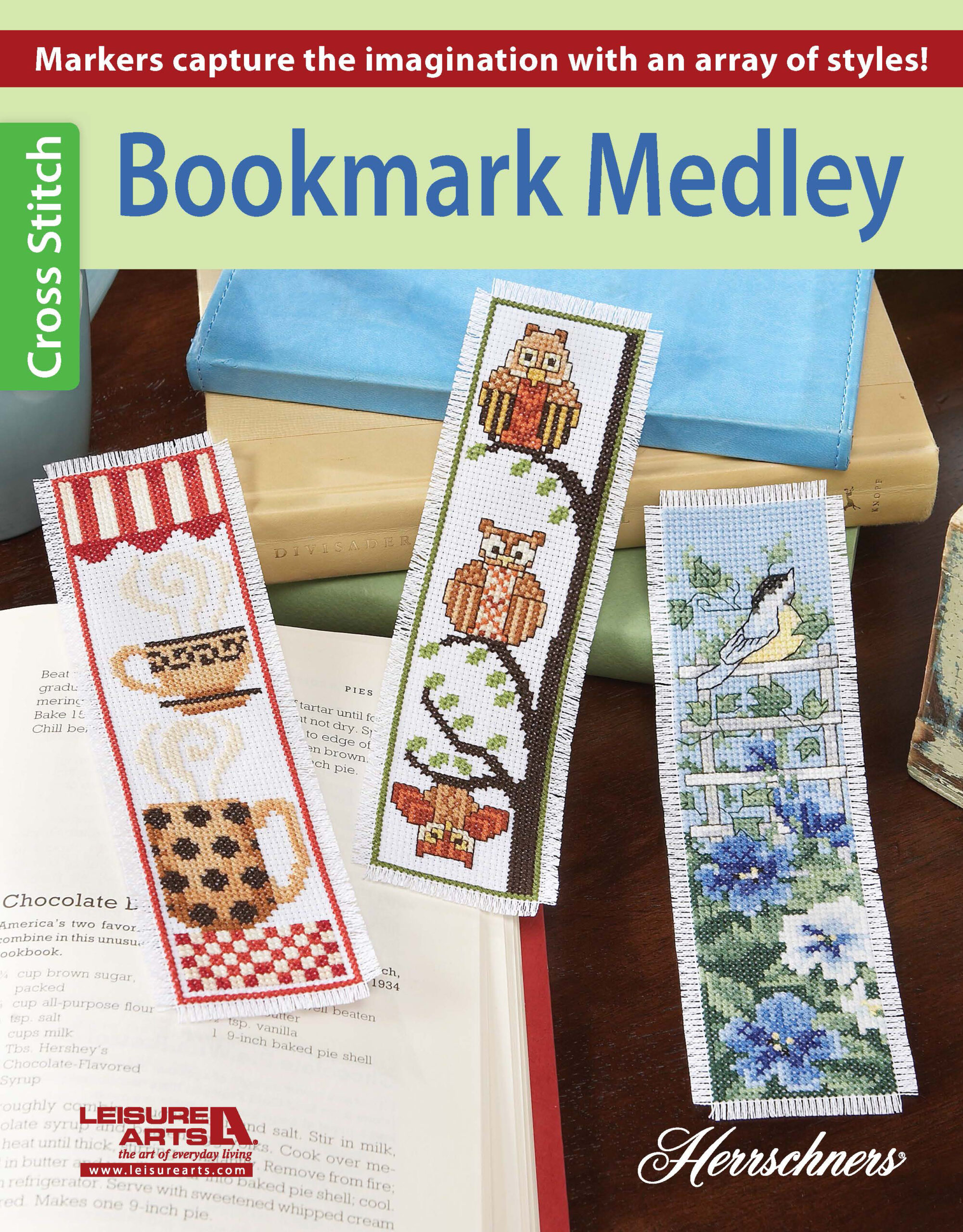 Leisure Arts Herrschners Bookmark Medley Cross Stitch eBook