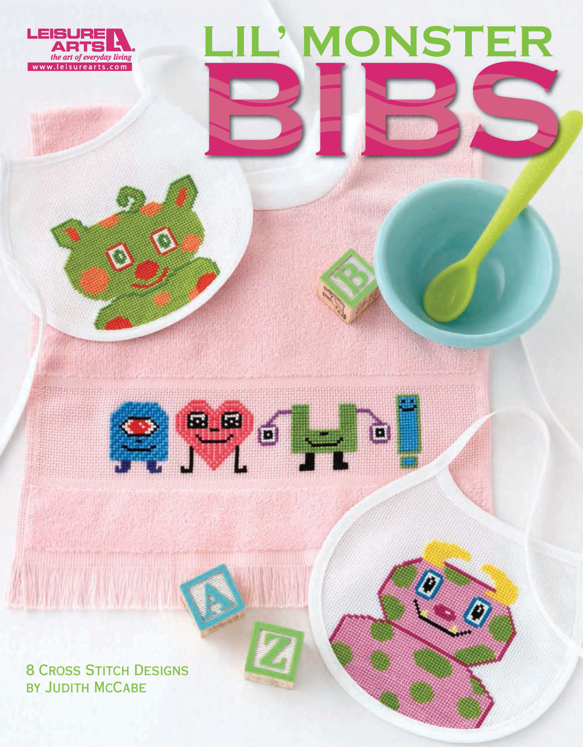 Lil' Monster Bibs Cross Stitch