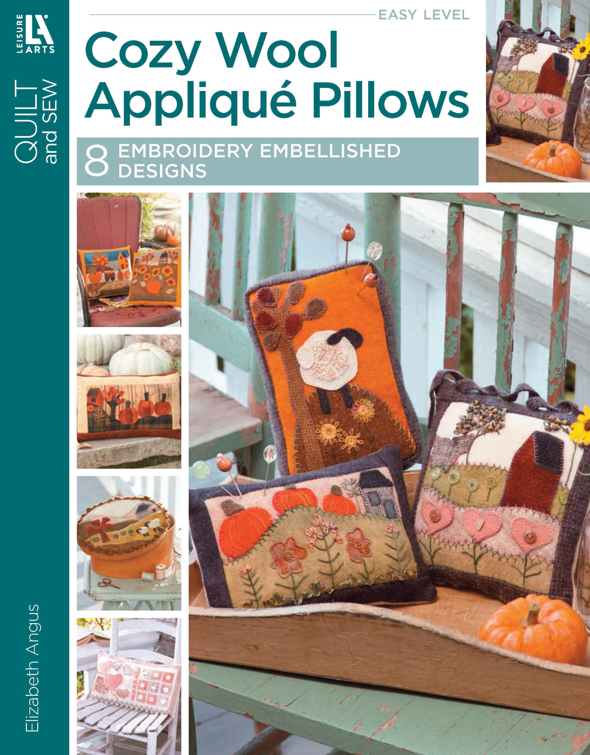 Stitcherys Cozy Wool Applique Pillows Needlework