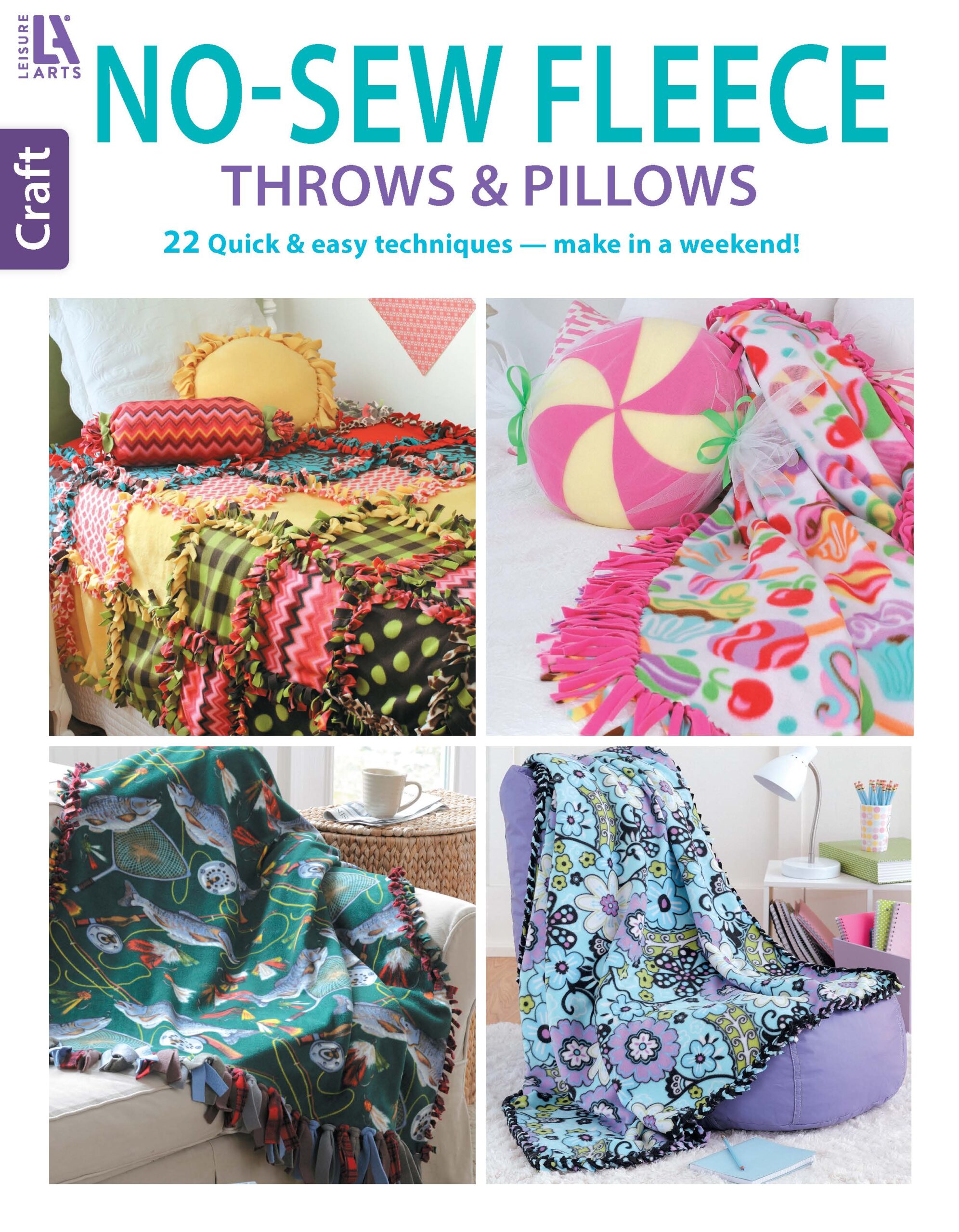 No Sew Fleece Throws & Pillows
