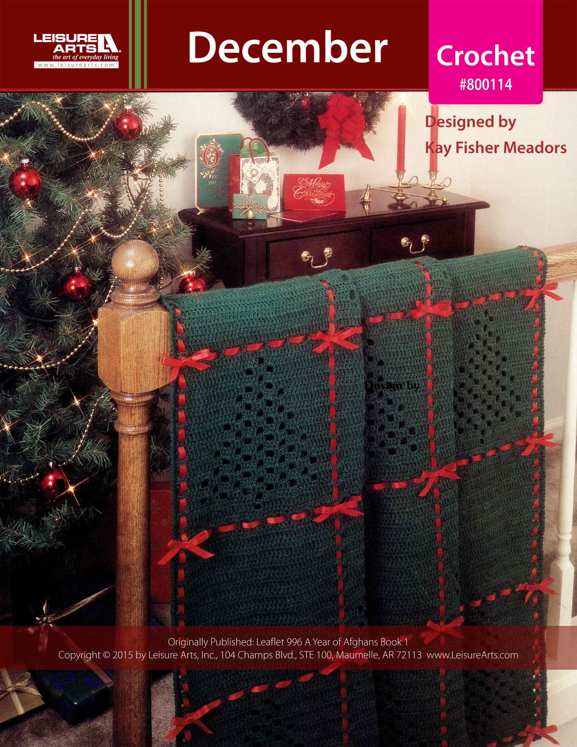 Leisure Arts A Year of Afghans Book 1 Christmas Tree Crochet ePattern