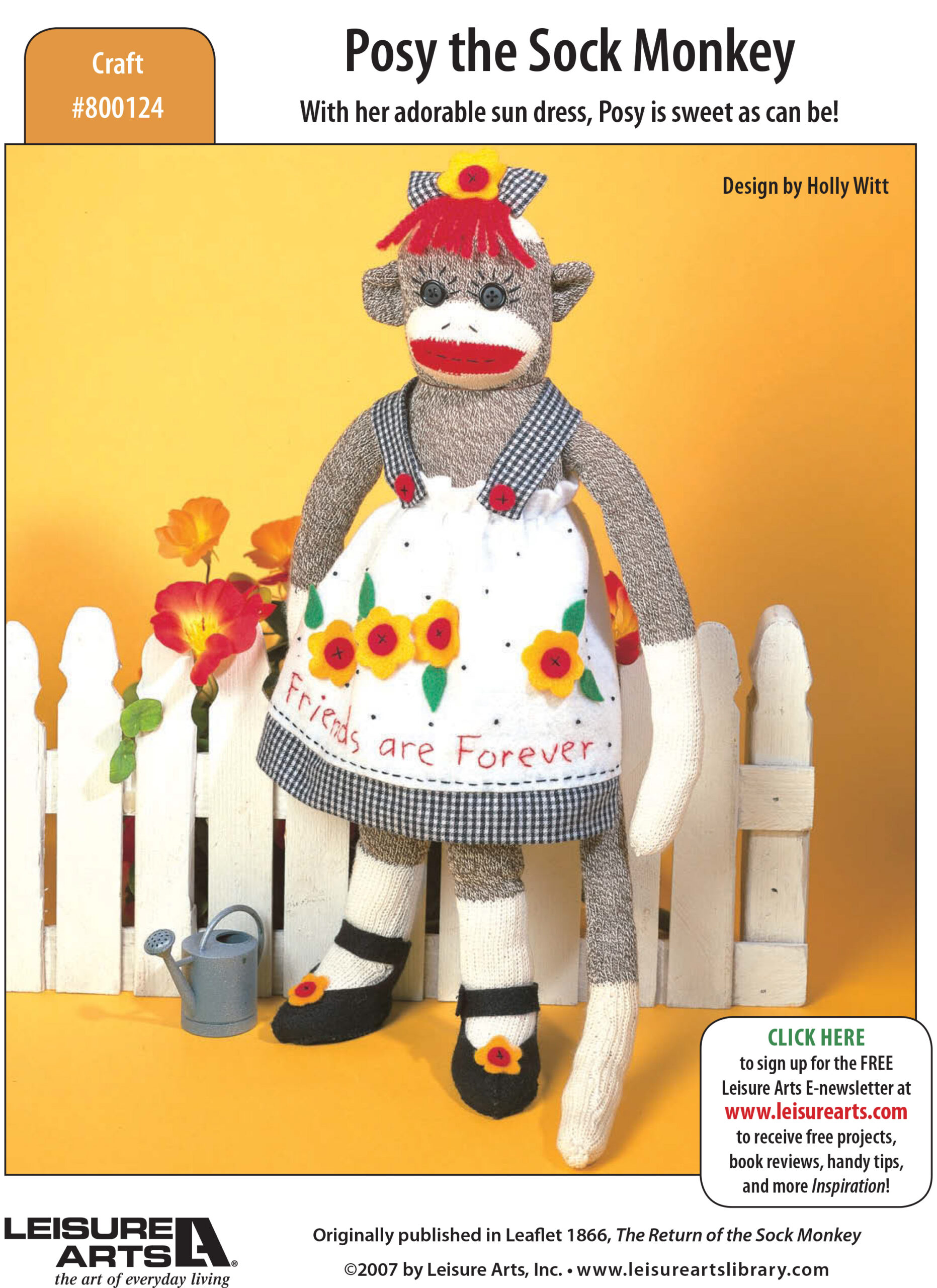 Leisure Arts Posy The Sock Monkey Sewing ePattern