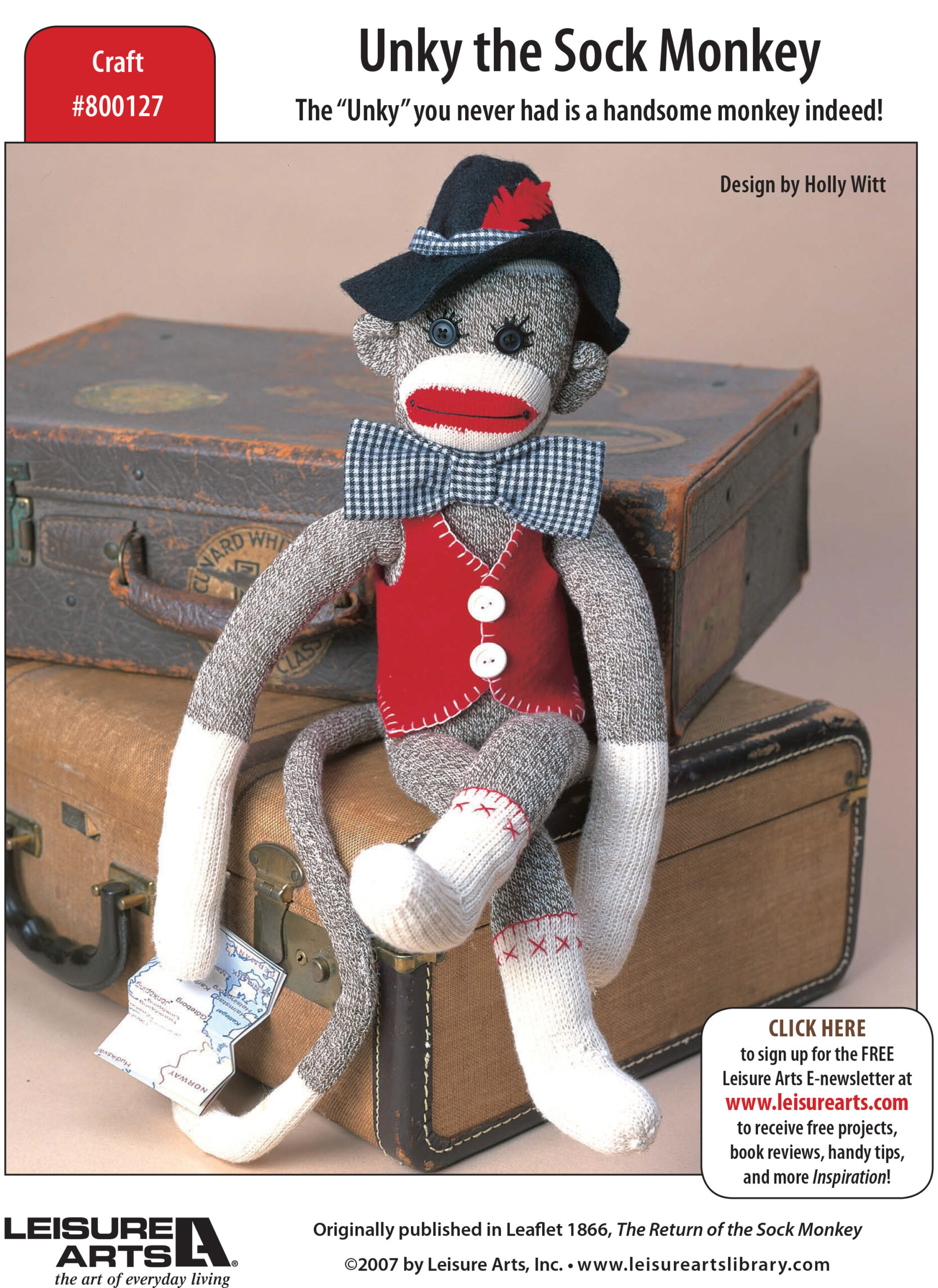 Leisure Arts Unky The Sock Monkey Sewing ePattern