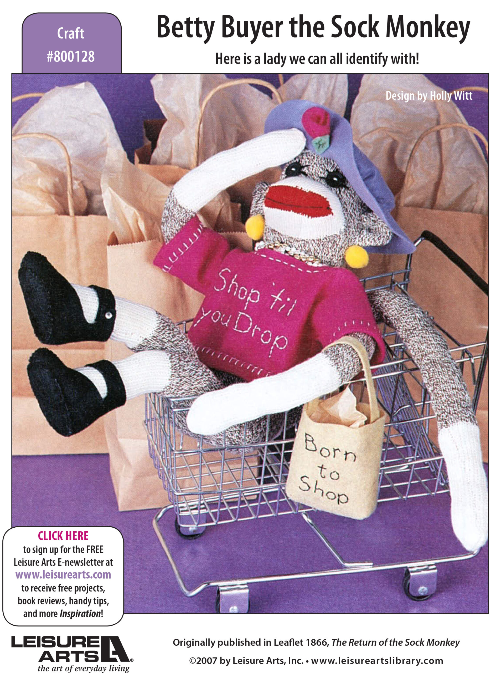 Leisure Arts Betty Buyer The Sock Monkey Sewing ePattern