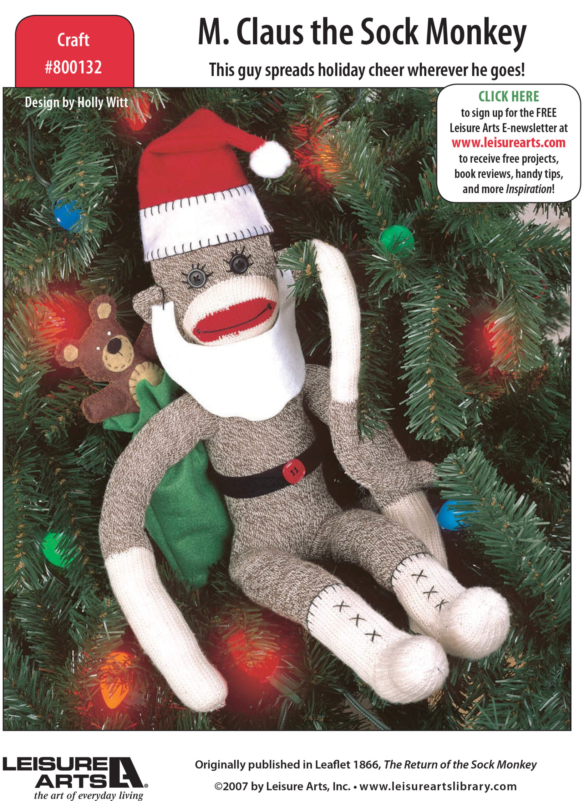 Leisure Arts M. Claus The Sock Monkey Sewing ePattern