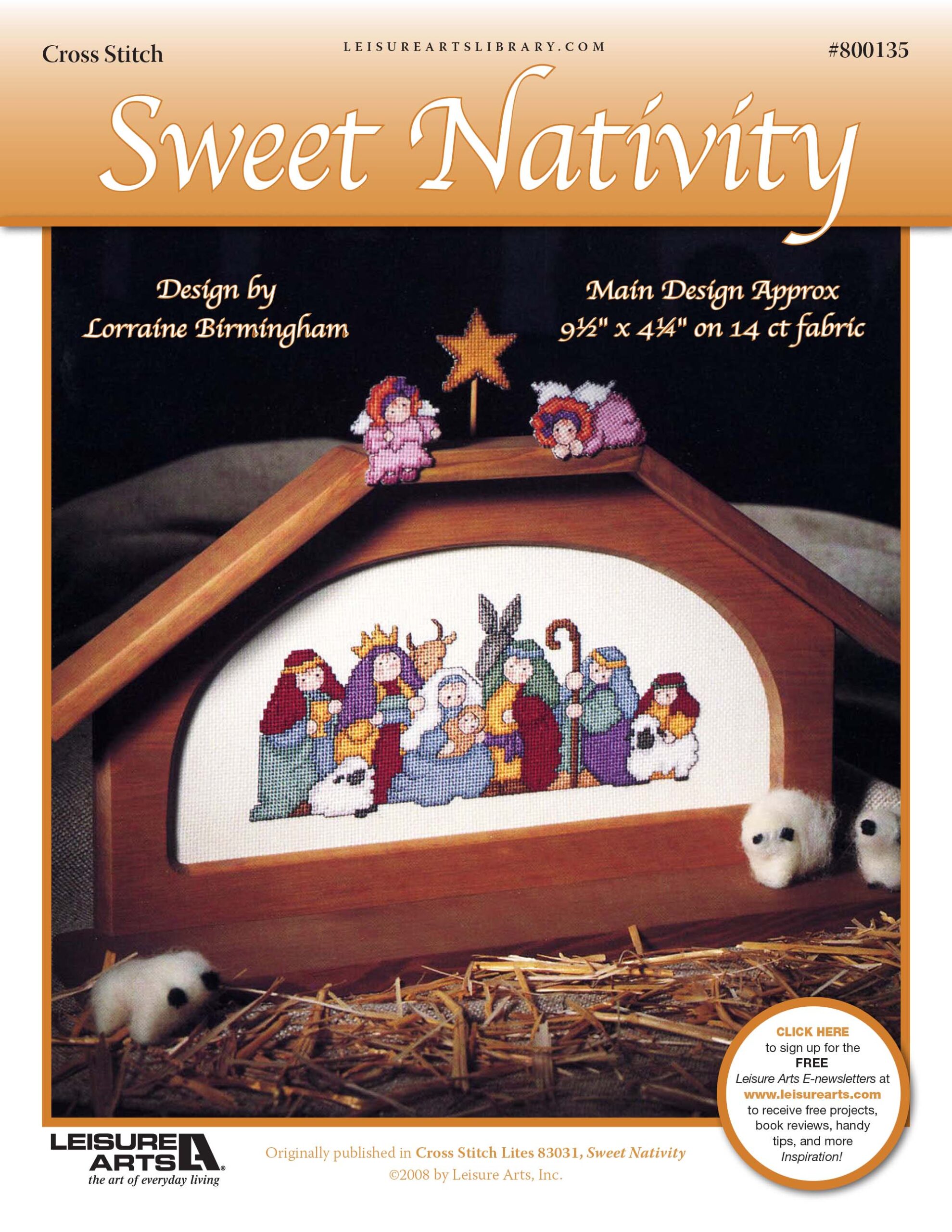 Leisure Arts Sweet Nativity Cross Stitch ePattern