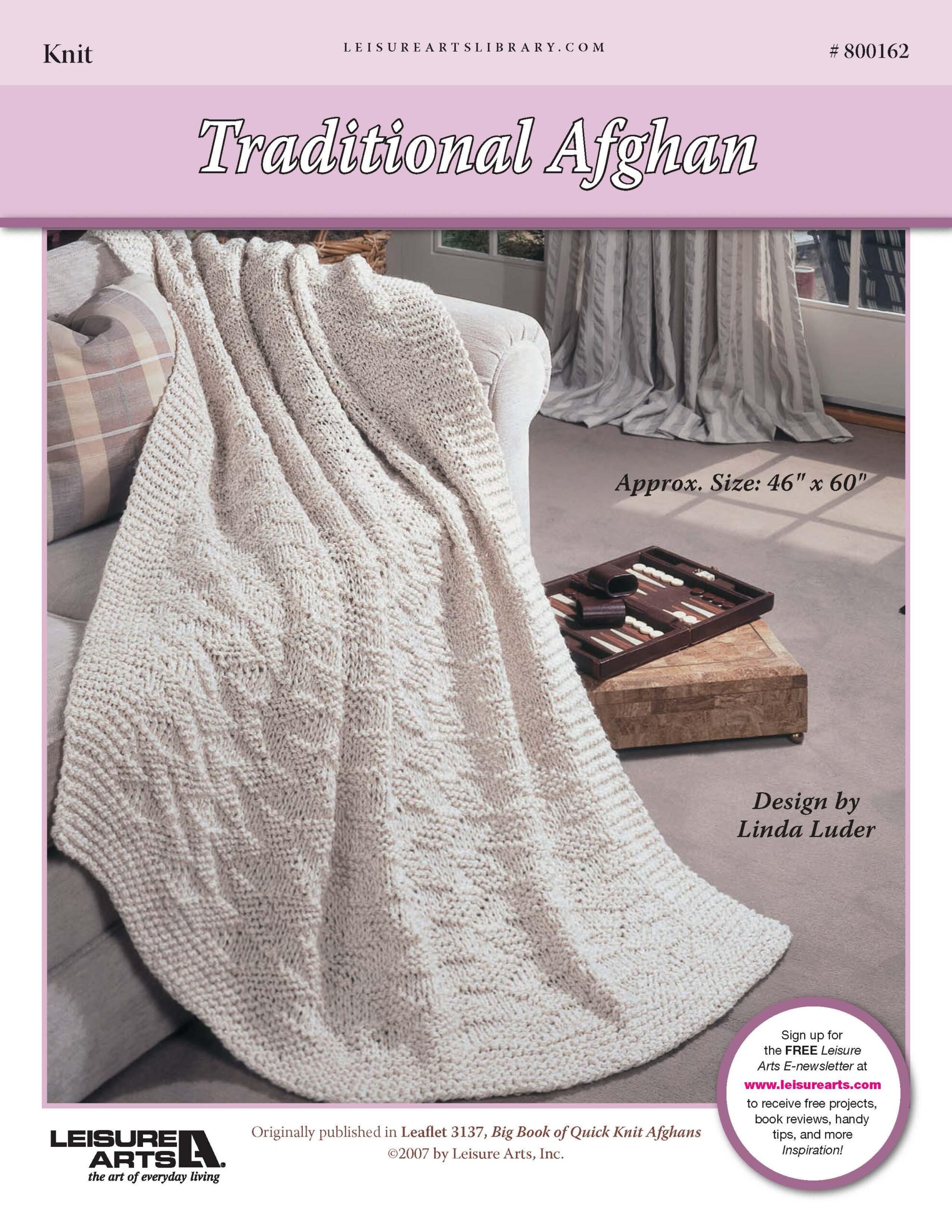 Leisure Arts Big Book Of Quick Knit Afghans Traditional ePattern