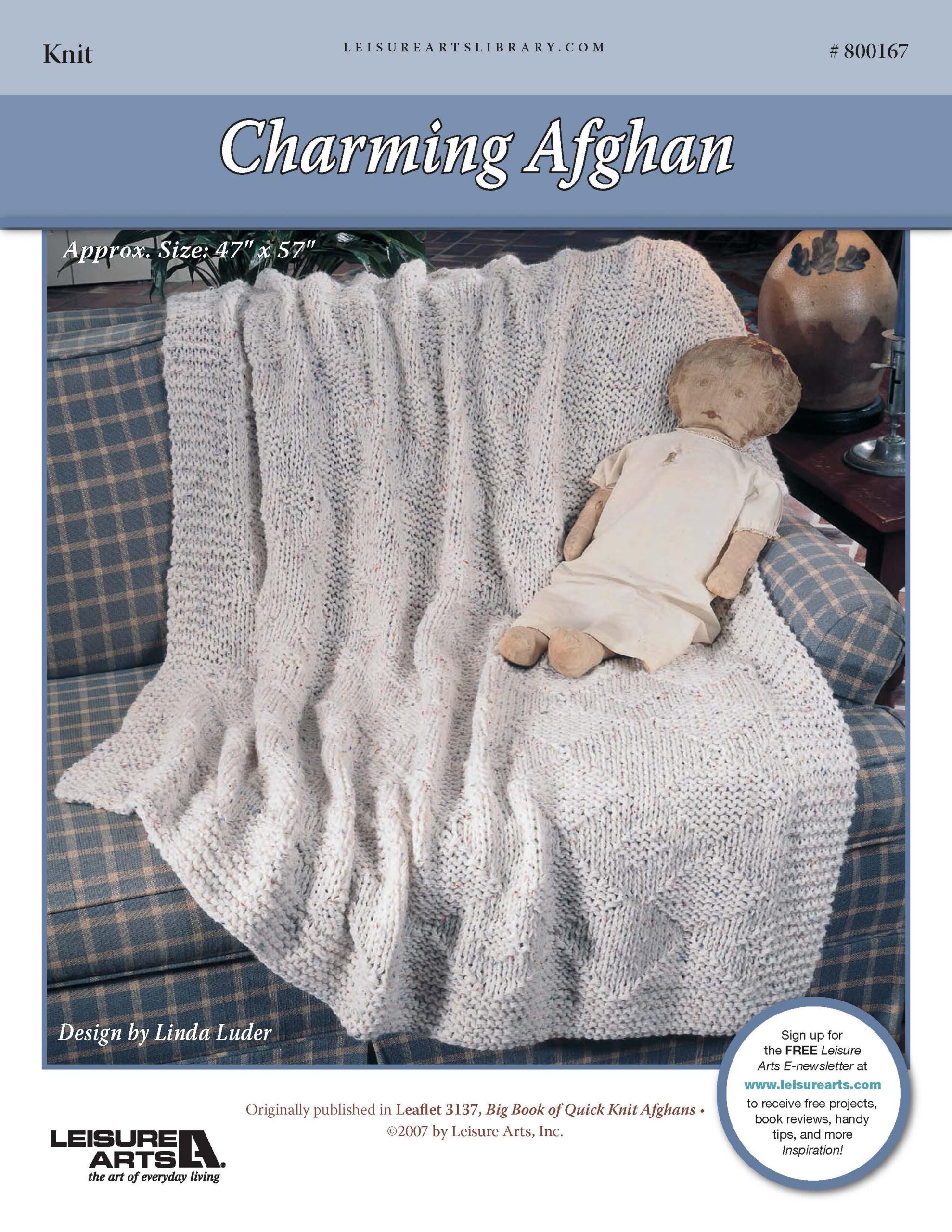 Leisure Arts Big Book Of Quick Knit Afghans Charming ePattern