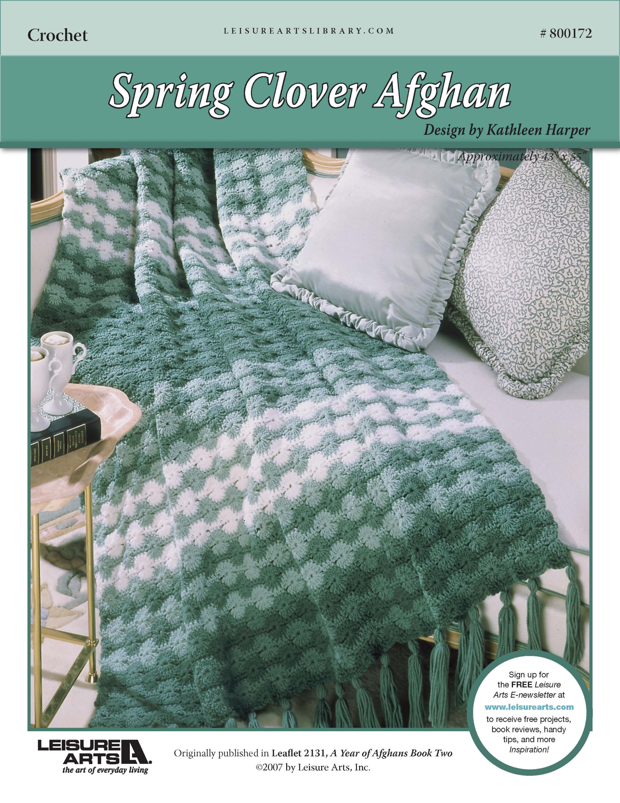 Leisure Arts A Year Of Afghans Spring Clover Crochet ePattern