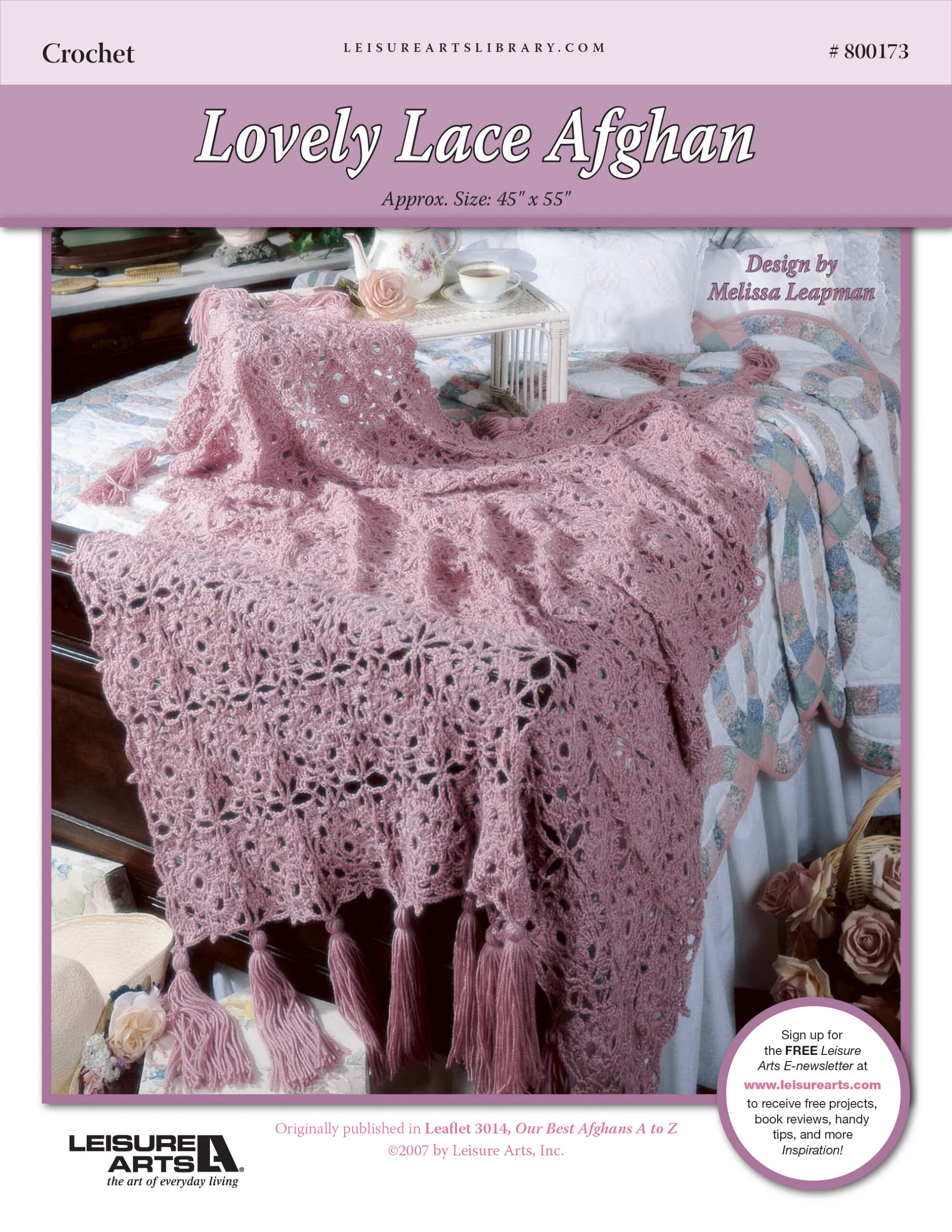 Leisure Arts Our Best Afghans A To Z Lovely Lace Crochet ePattern