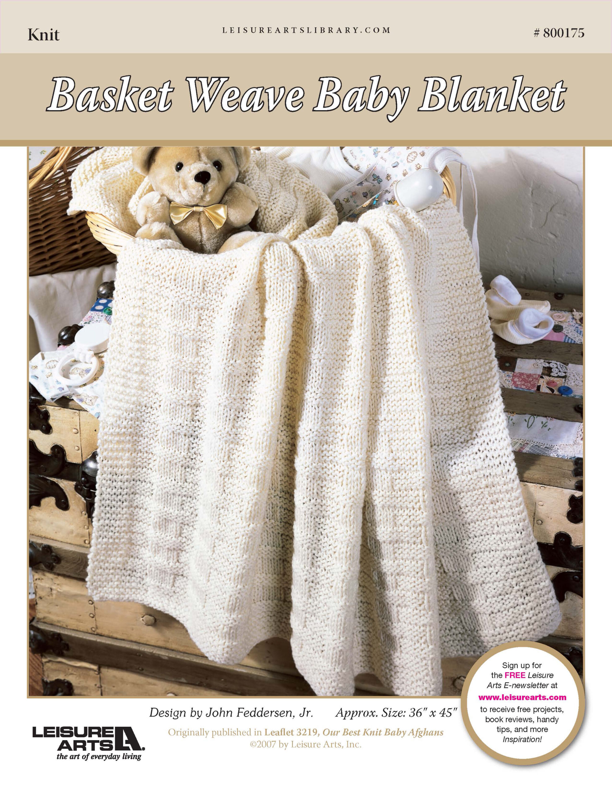 Leisure Arts Our Best Knit Baby Afghans Basket Weave ePattern