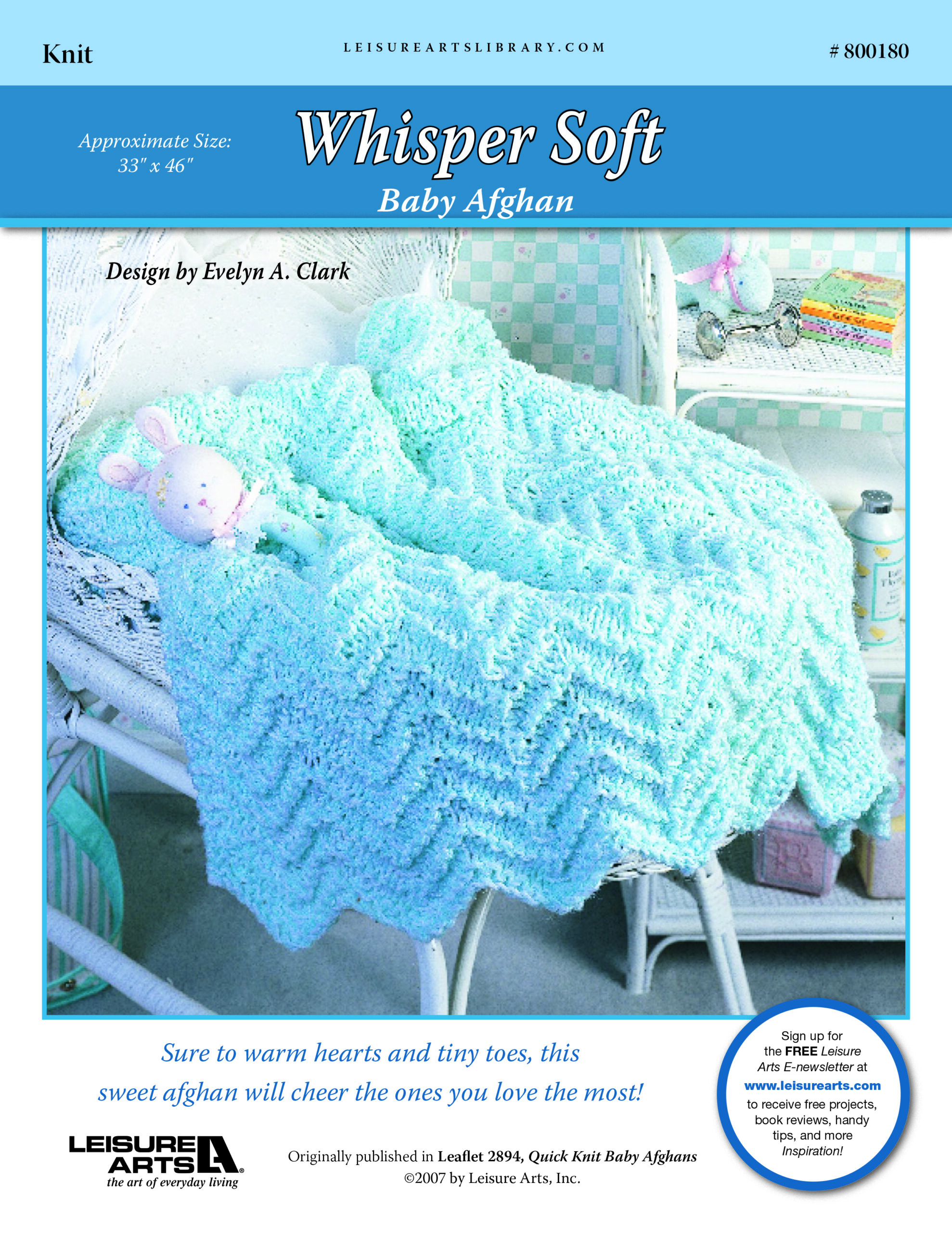 Leisure Arts Quick Knit Baby Afghans Whisper Soft ePattern