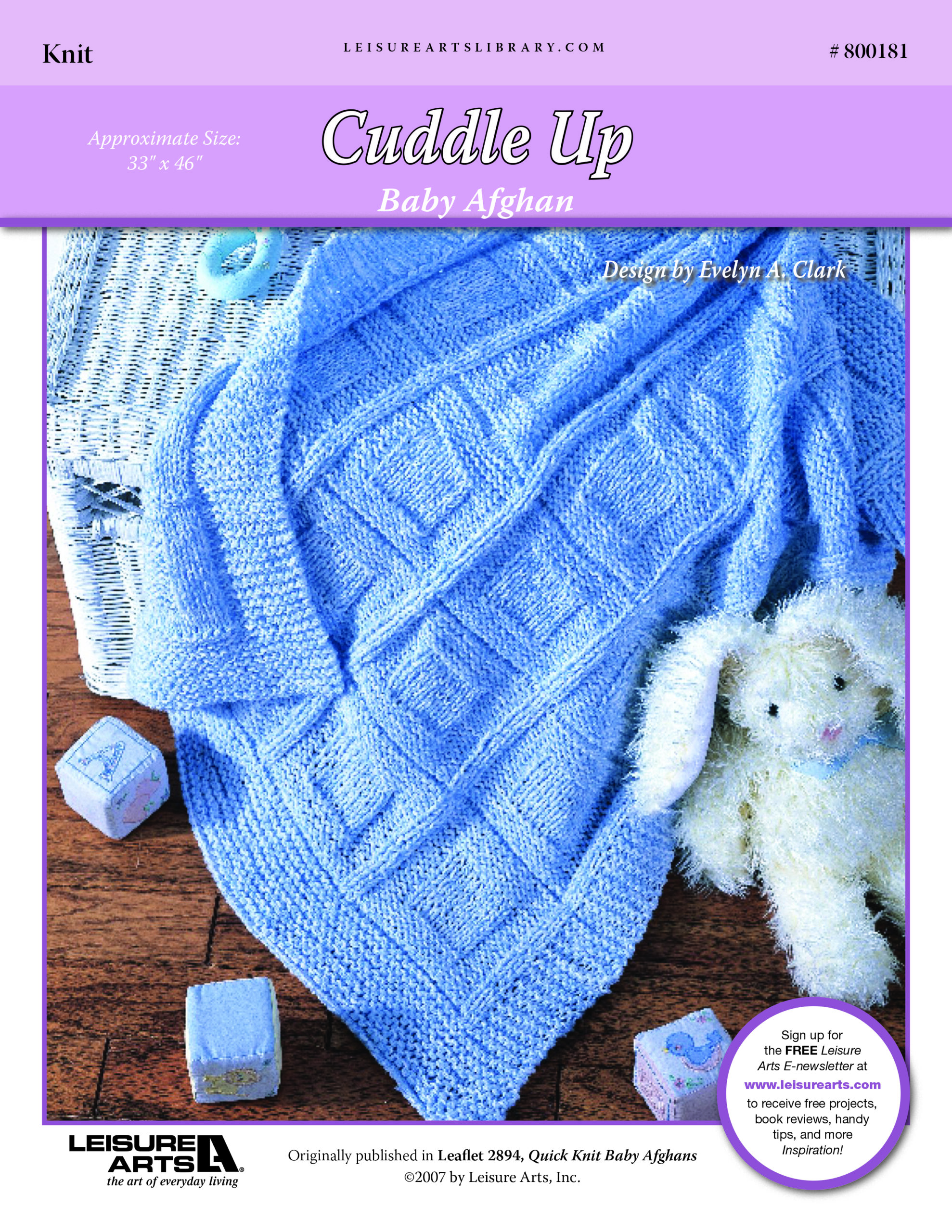 Leisure Arts Quick Knit Baby Afghans Cuddle Up ePattern