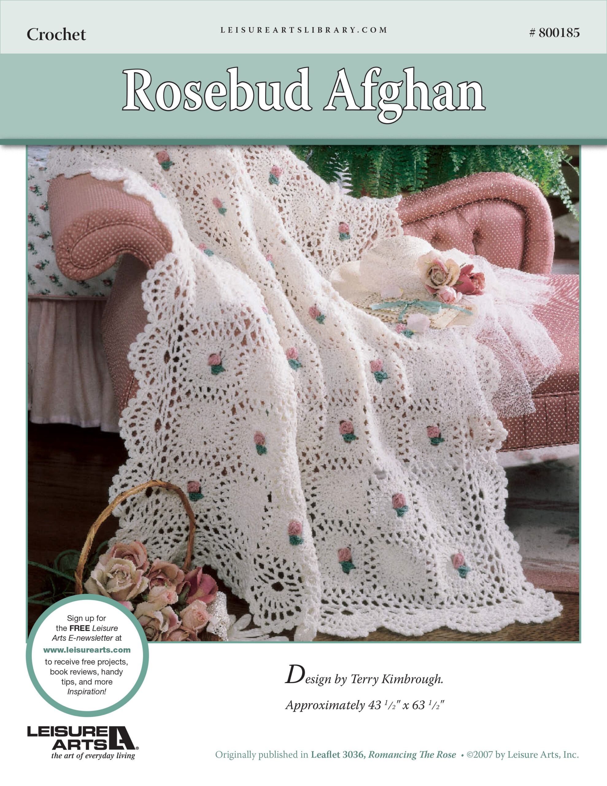 Leisure Arts Rosebud Crochet Afghan Crochet ePattern