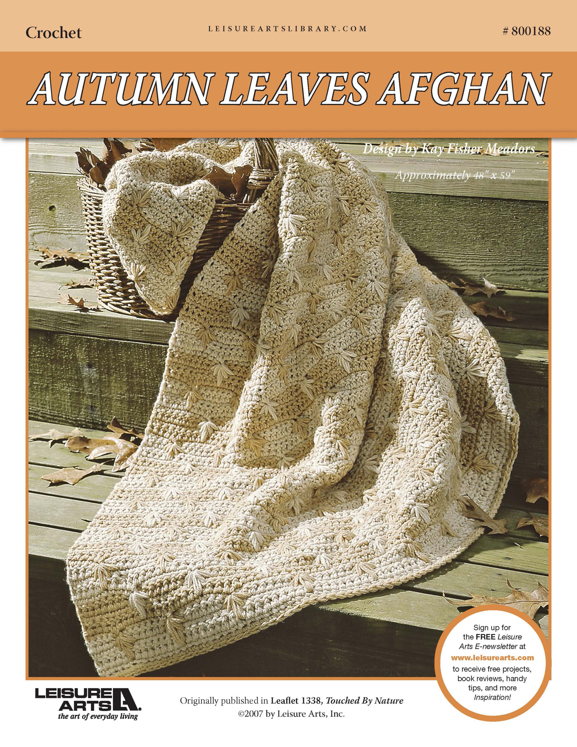 Leisure Arts Autumn Leaves Afghan Crochet ePattern
