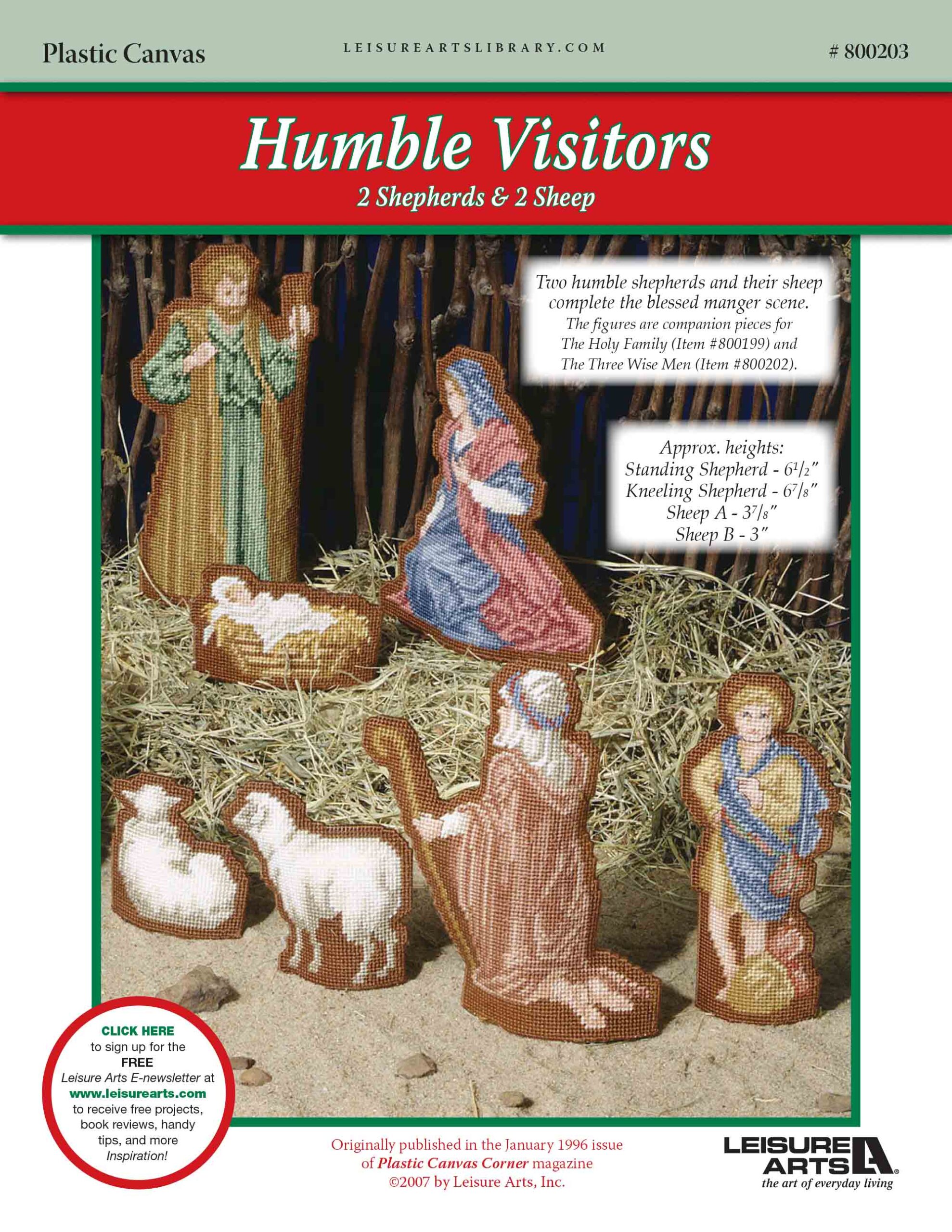 Nativity Humble Visitors Plastic Canvas ePattern