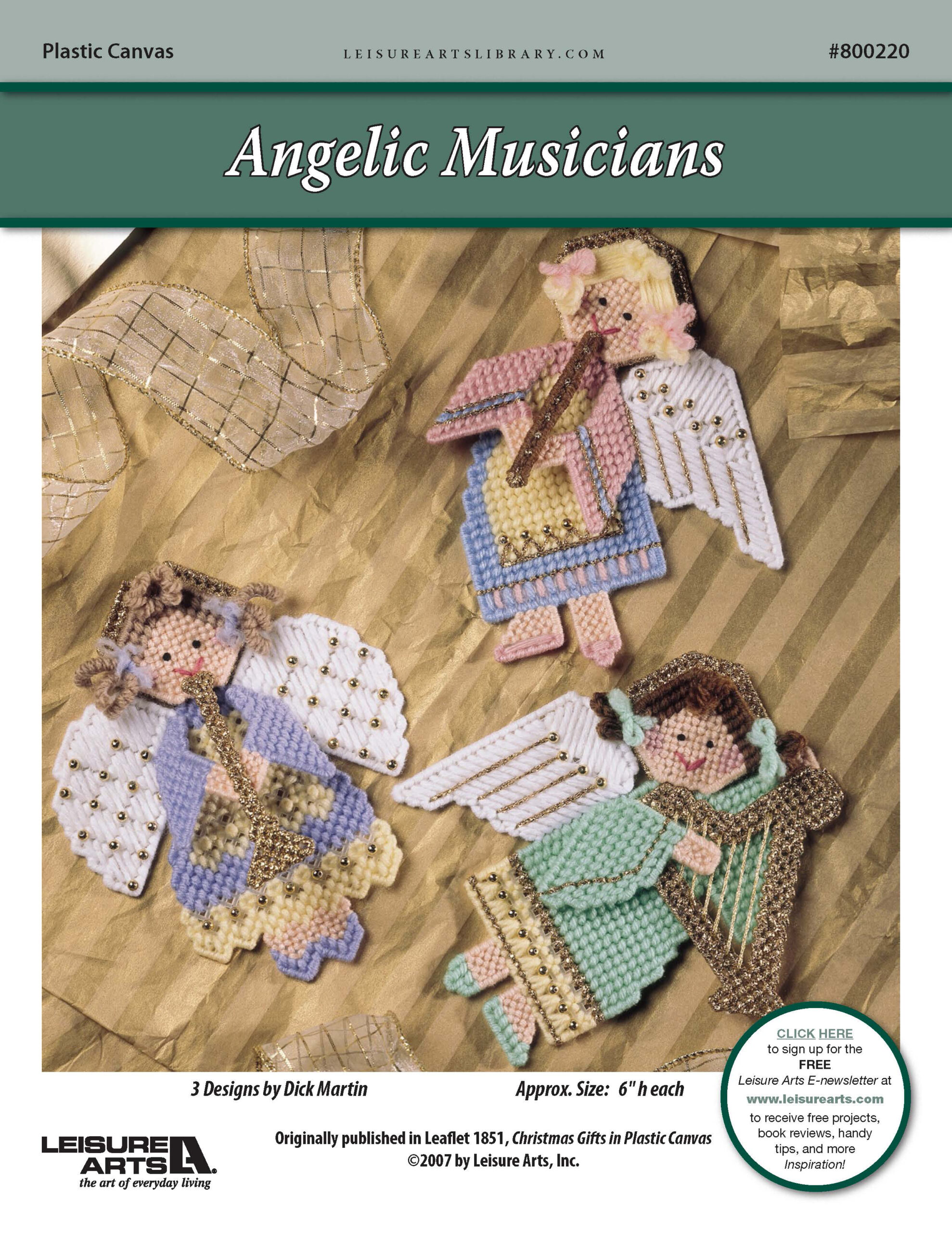 Leisure Arts Christmas Gifts In Plastic Canvas Angelic Musicians ePattern