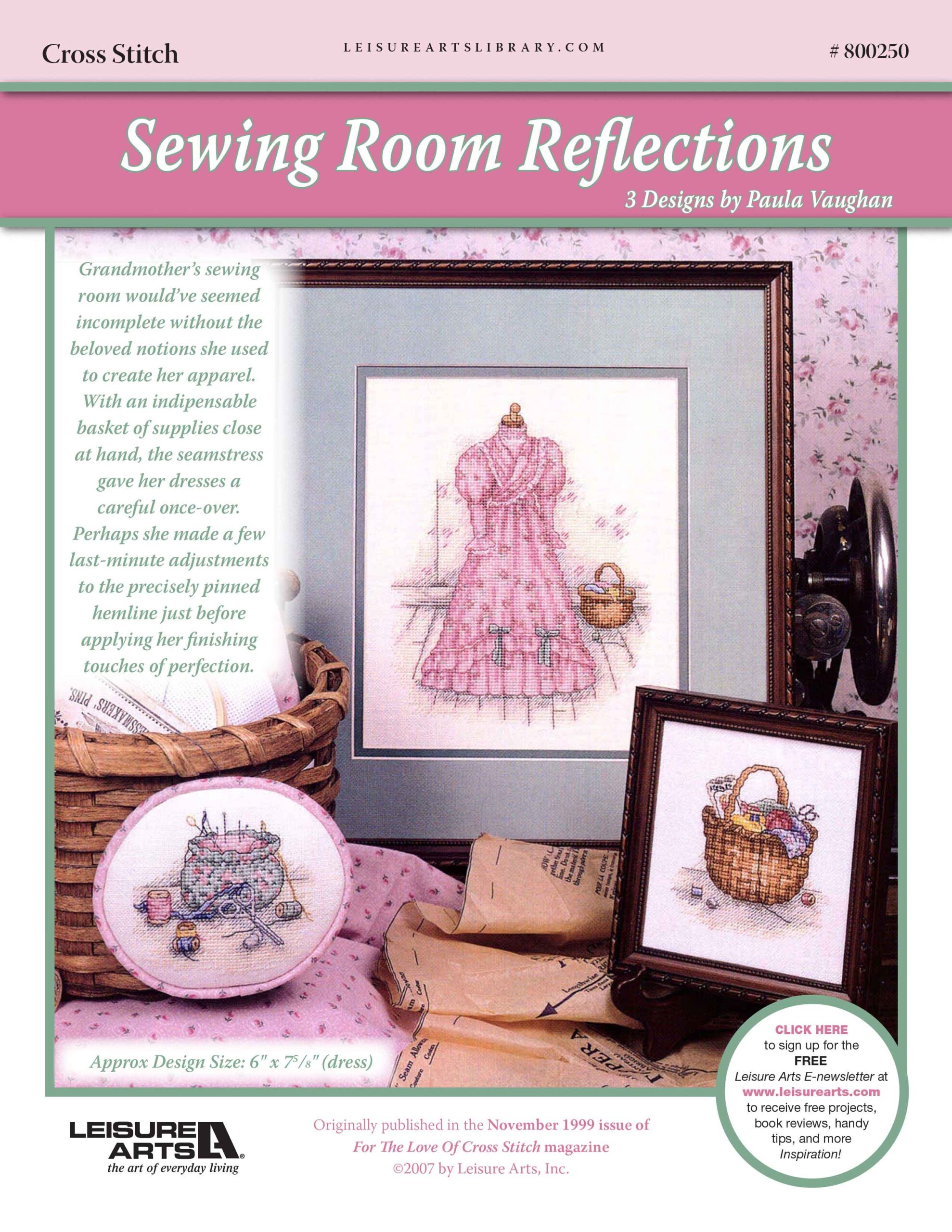 Leisure Arts Sewing Room Reflections Cross Stitch ePattern