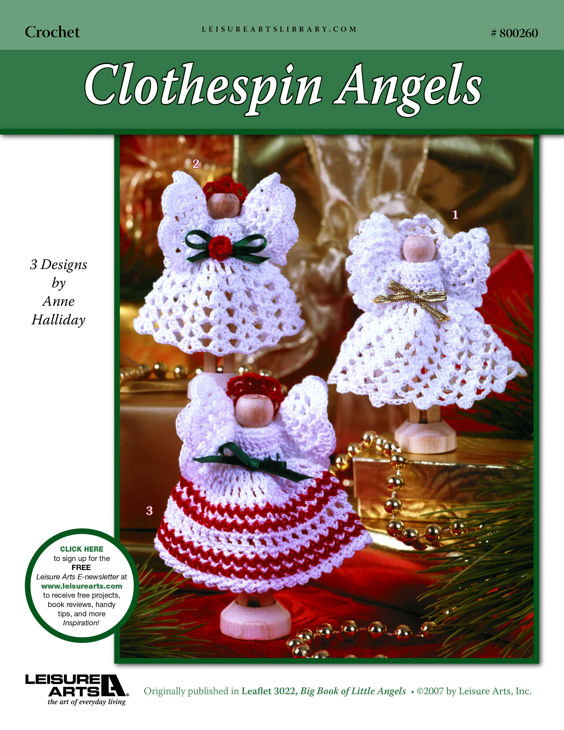 Leisure Arts Big Book Little Angels Clothespin Crochet ePattern