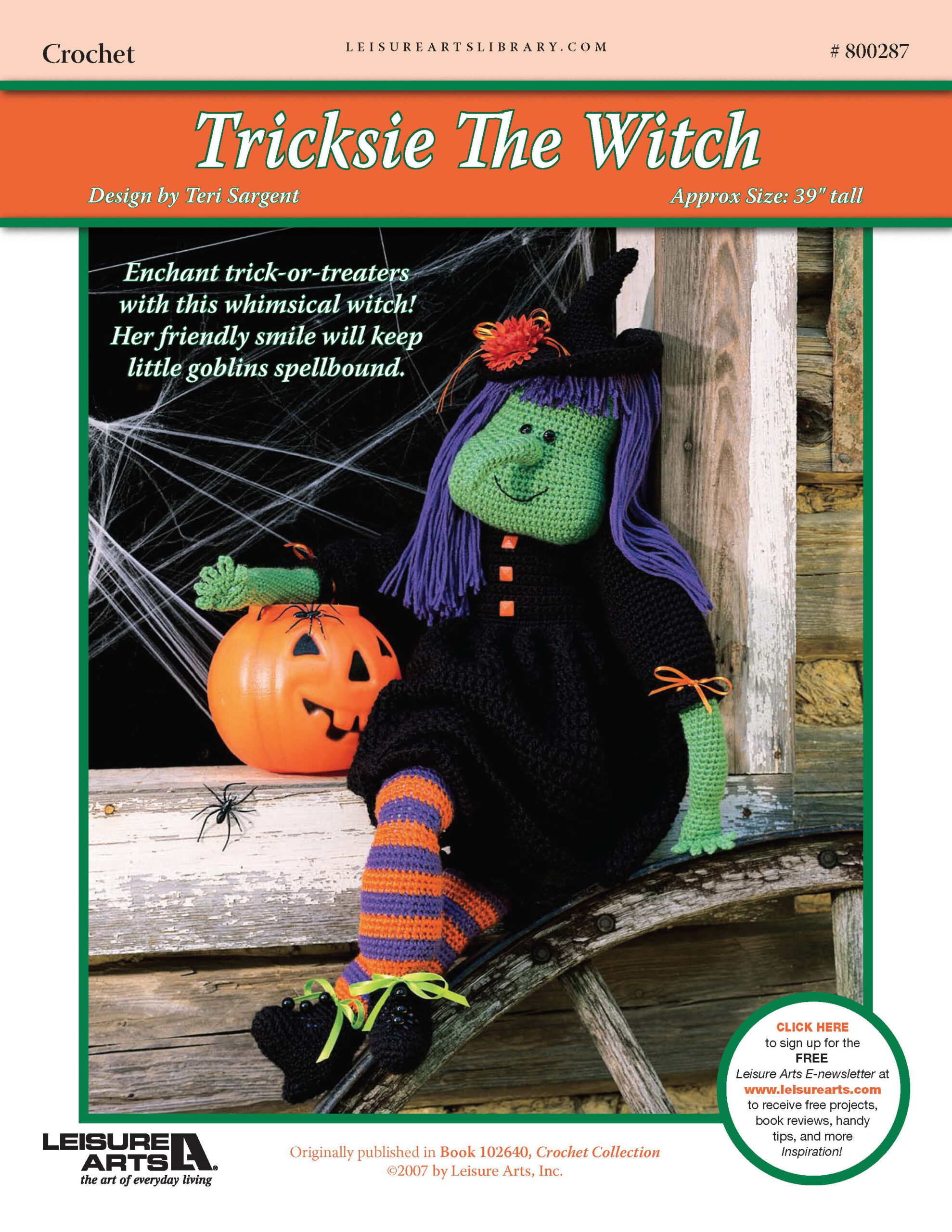 Leisure Arts Tricksie The Witch Crochet ePattern