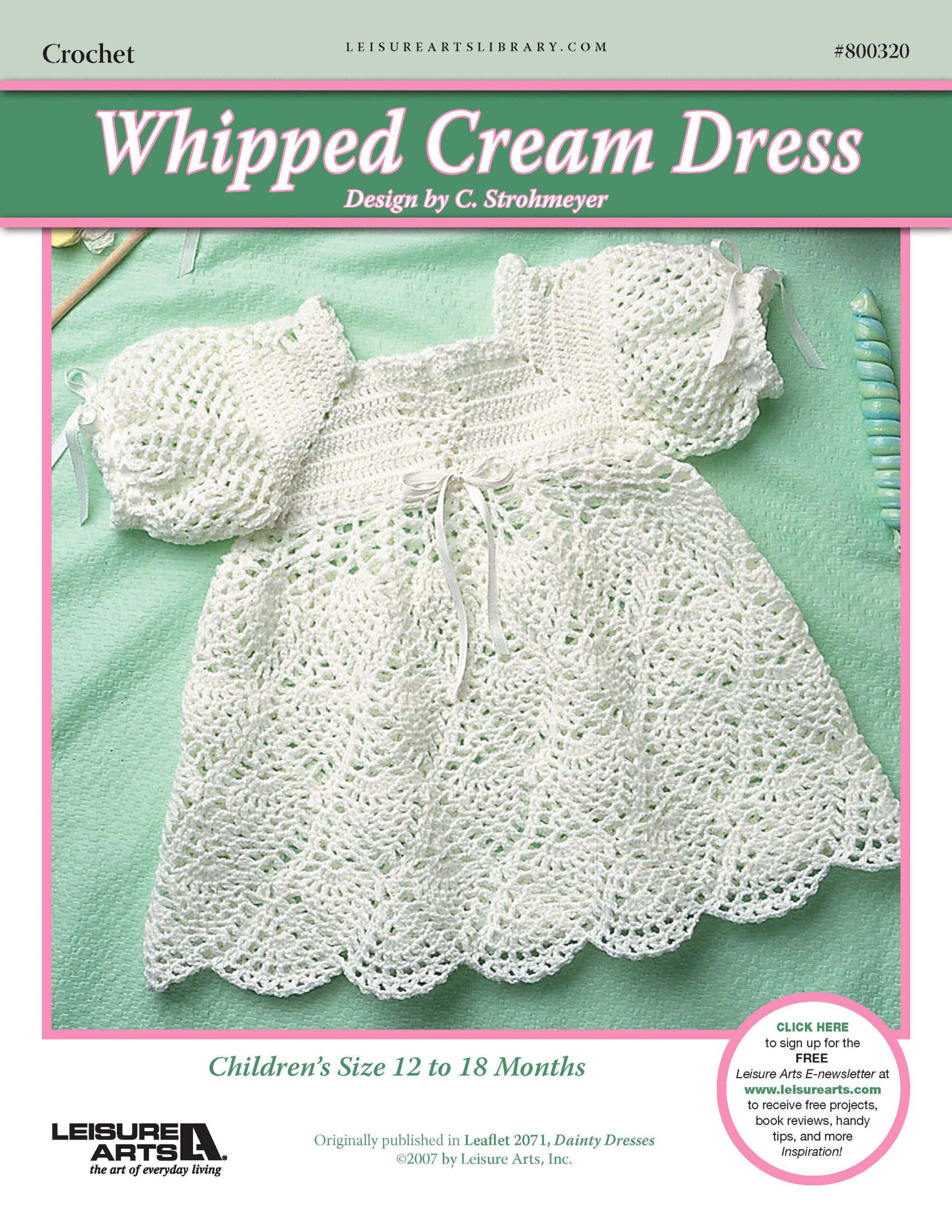 Leisure Arts Dainty Dresses Whipped Cream Crochet ePattern