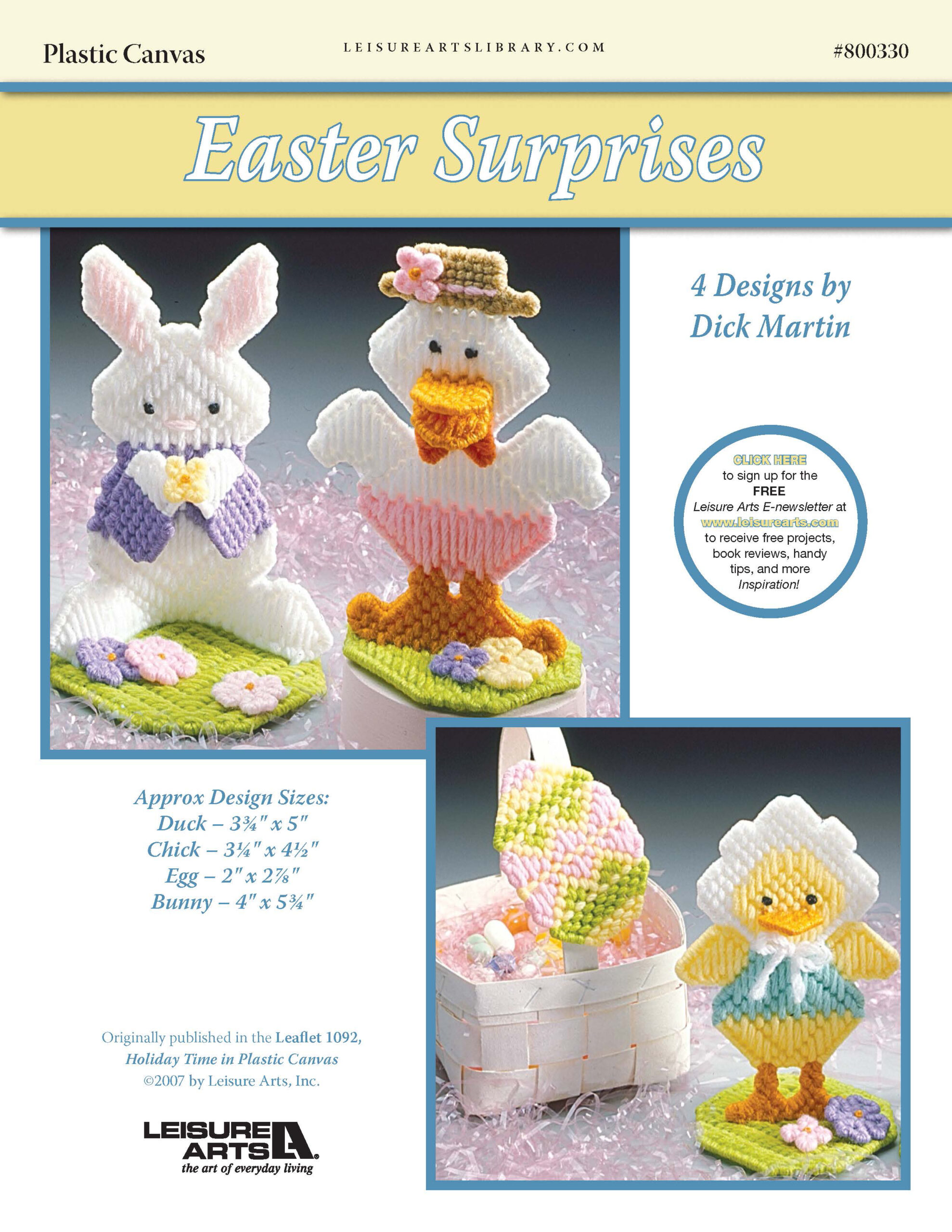 Leisure Arts Holiday Time In Plastic Canvas Easter Surprises ePattern