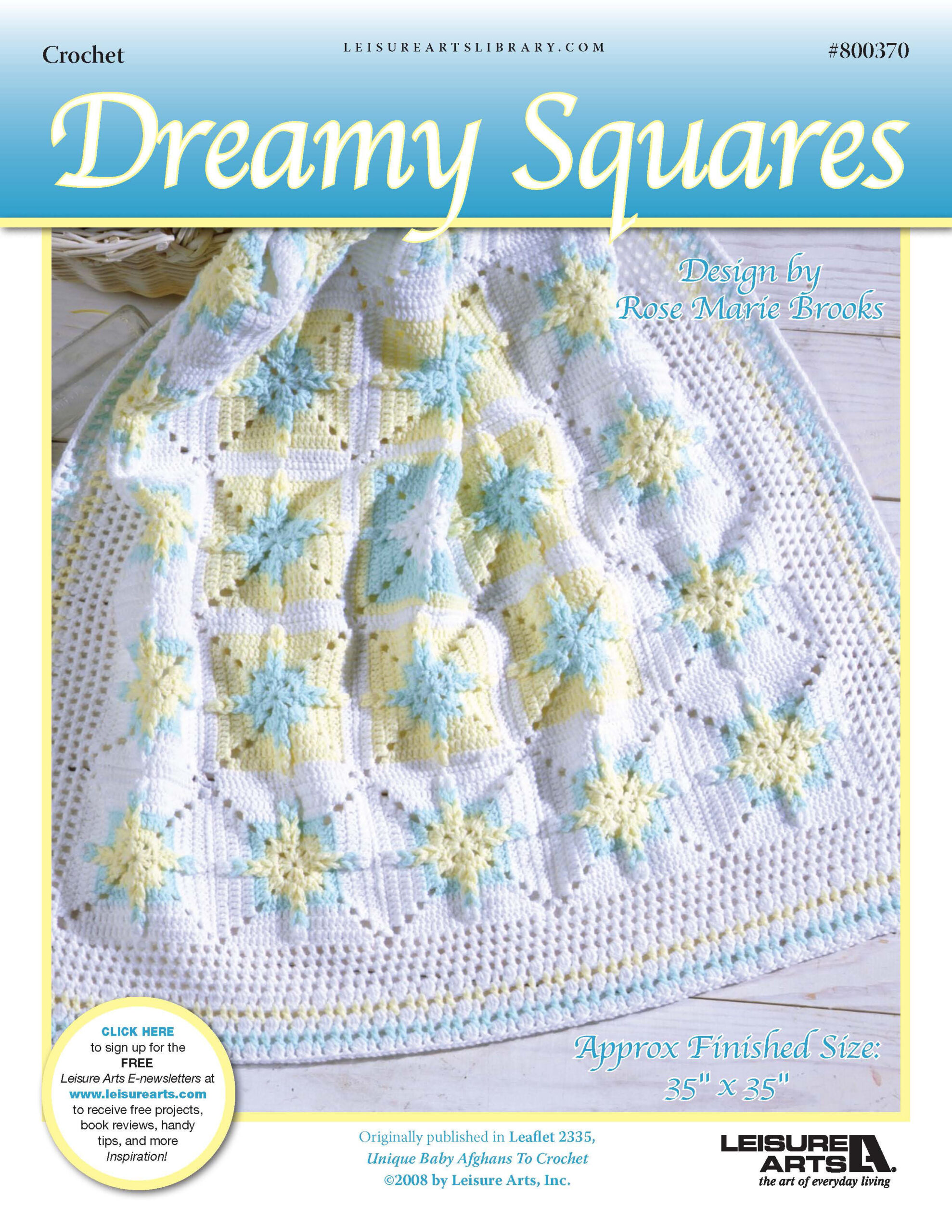 Leisure Arts Unique Baby Afghans to Crochet Dreamy Squares ePattern