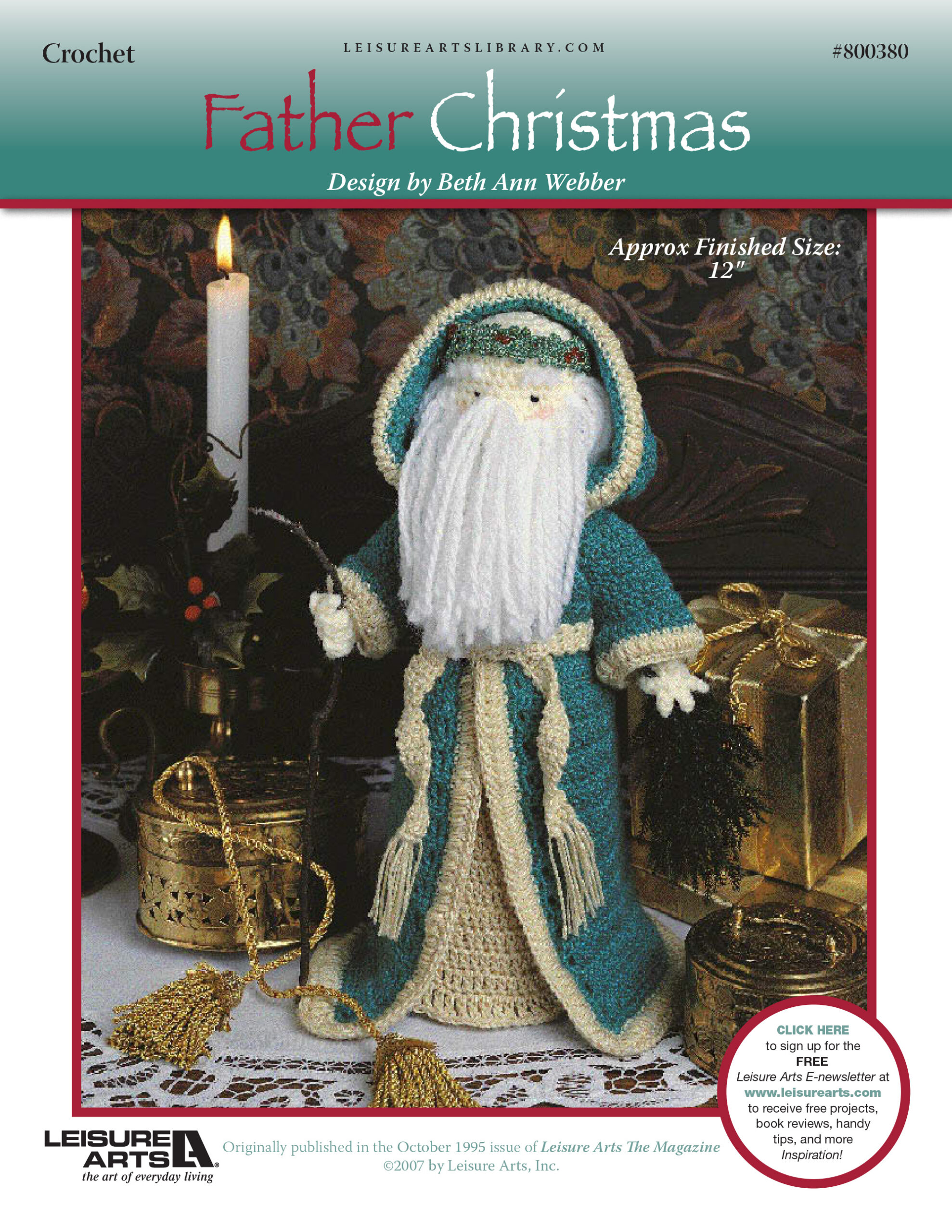 Leisure Arts Father Christmas Crochet ePattern