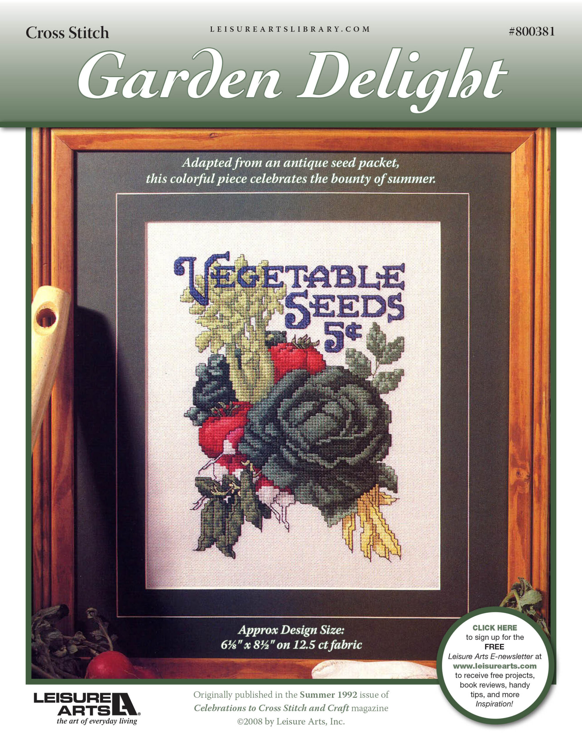 Leisure Arts Garden Delight Cross Stitch ePattern