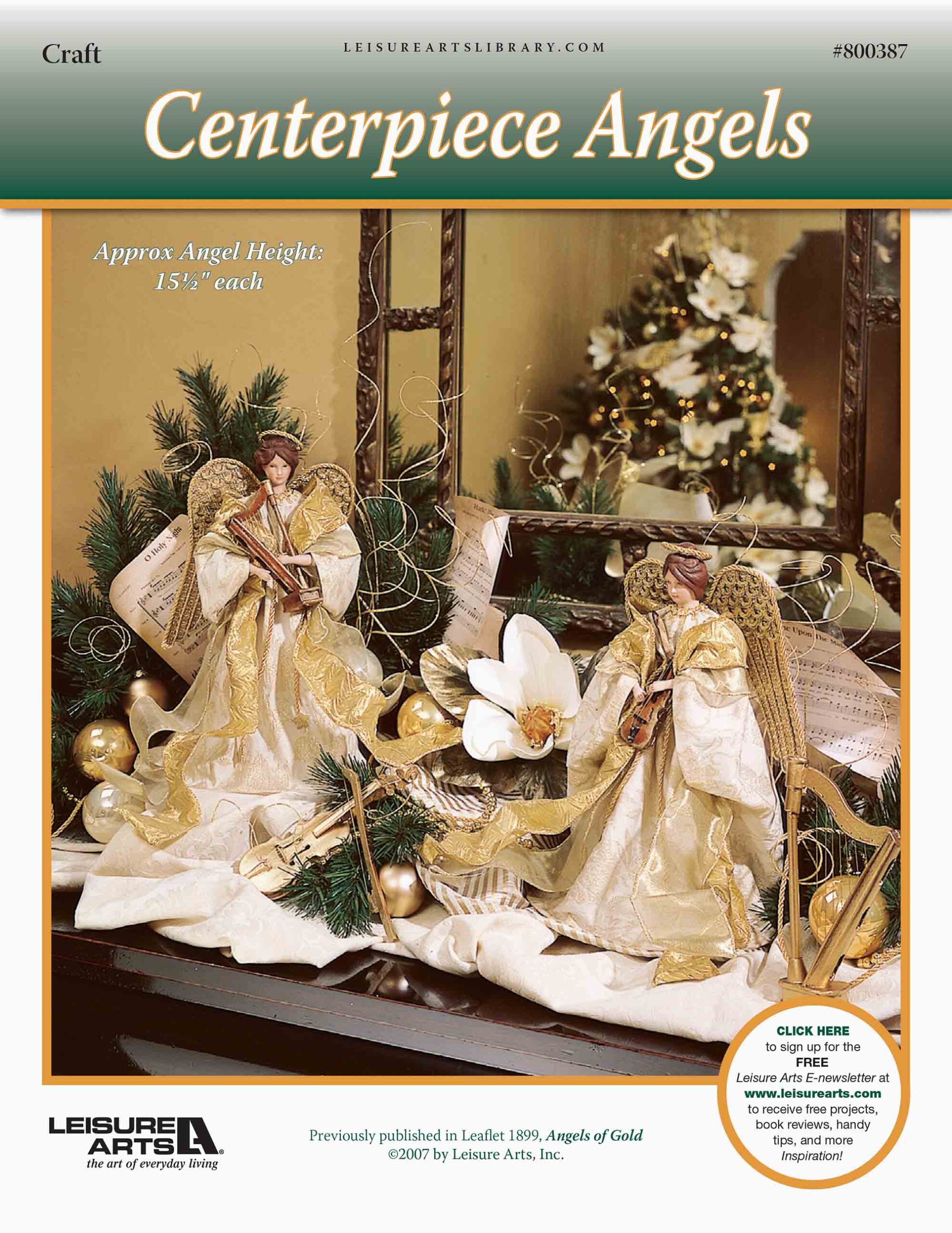 Leisure Arts Angels Of Gold Centerpiece Angels Craft ePattern
