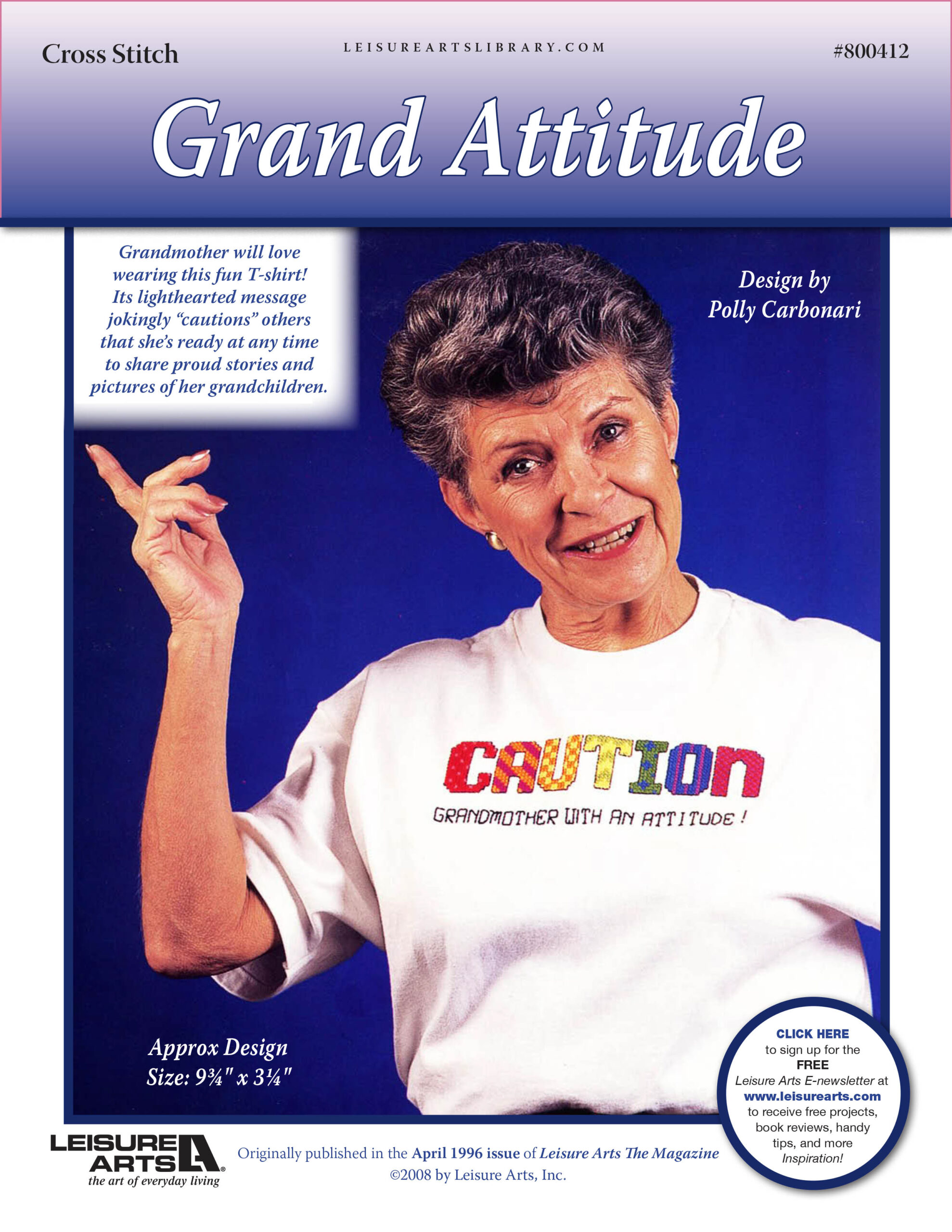 Leisure Arts Grand Attitude Cross Stitch ePattern